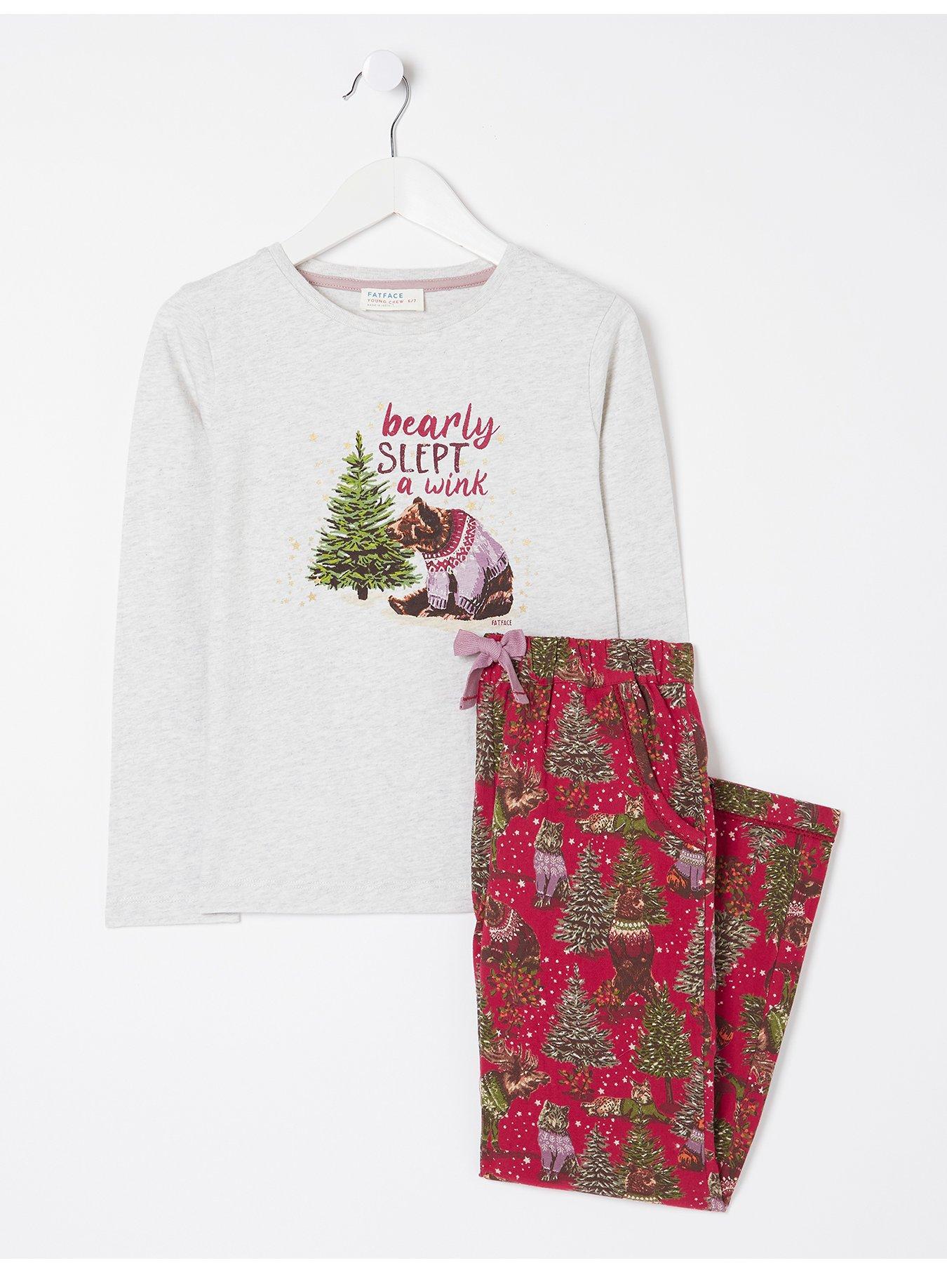 fatface-girls-bearly-slept-christmas-pyjama-set-pink