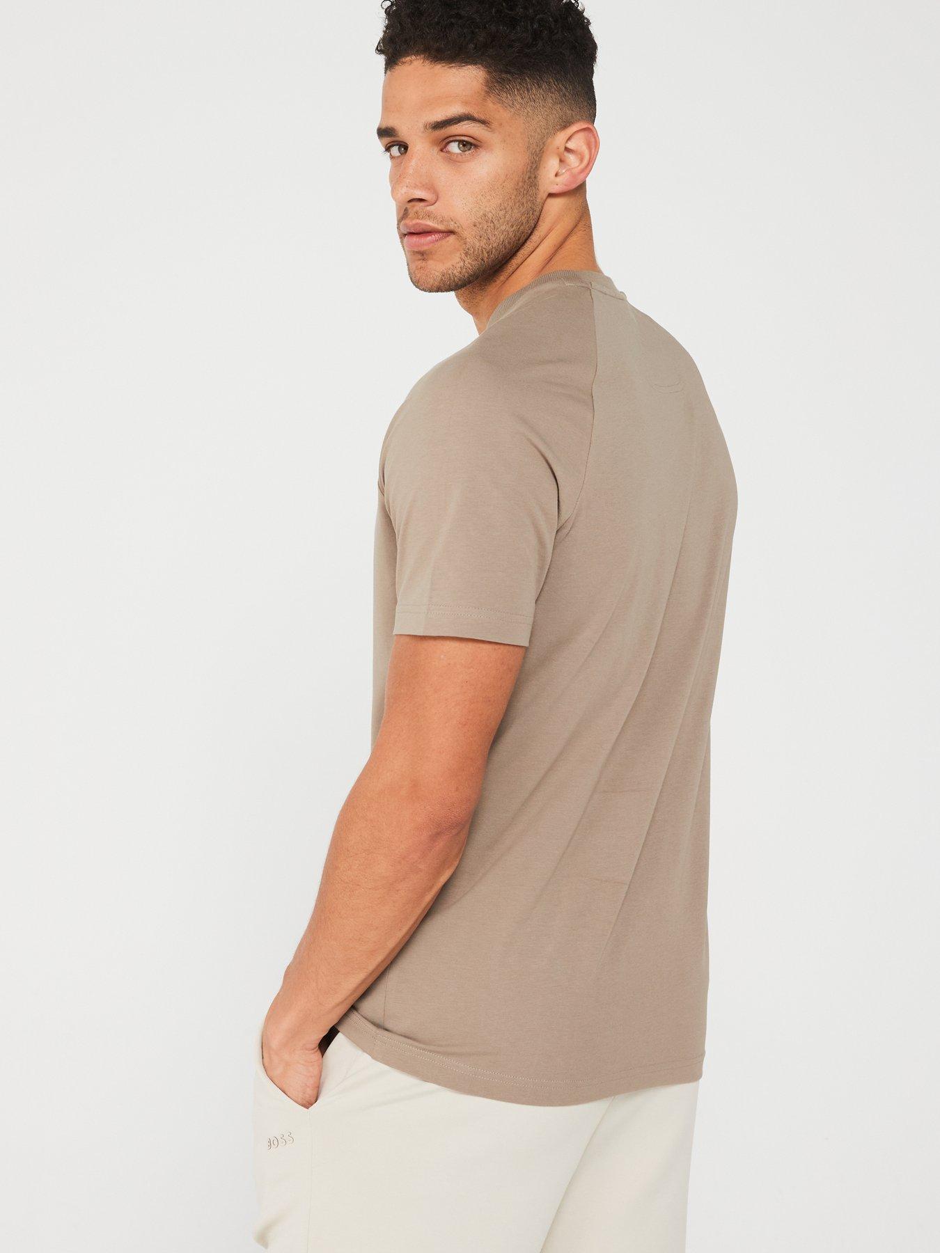 BOSS Teebero 1 Regular Fit T-shirt - Light Green | Very.co.uk