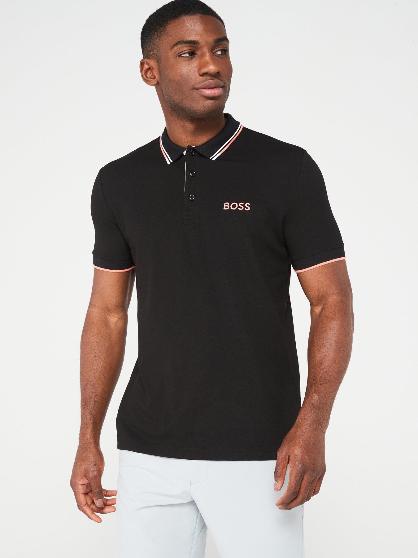 BOSS Paddy Pro Short Sleeve Regular Fit Polo Shirt Dark Grey Very