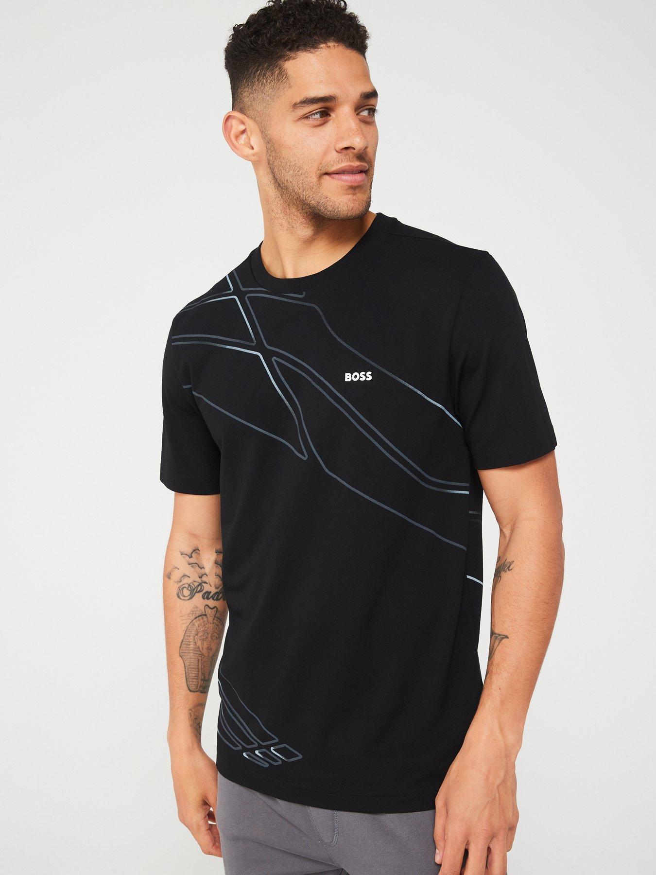 BOSS Tee 10 Regular Fit T-shirt - Black | Very.co.uk