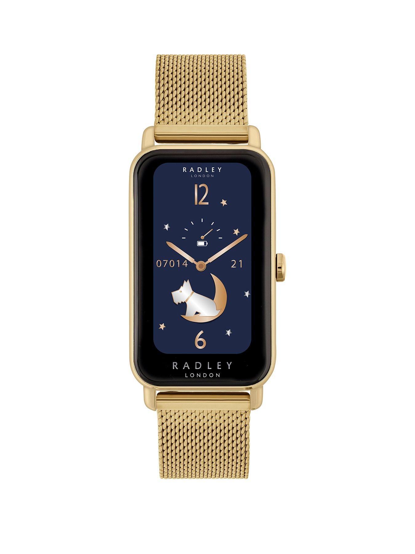 Product photograph of Radley Ladies Series 21 Smart Pale Gold Mesh Lozenge Watch from very.co.uk