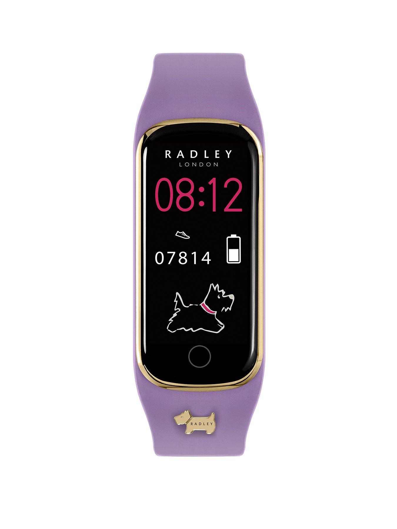 Product photograph of Radley Ladies Series 8 Amethyst Silicone Strap Smart Watch from very.co.uk