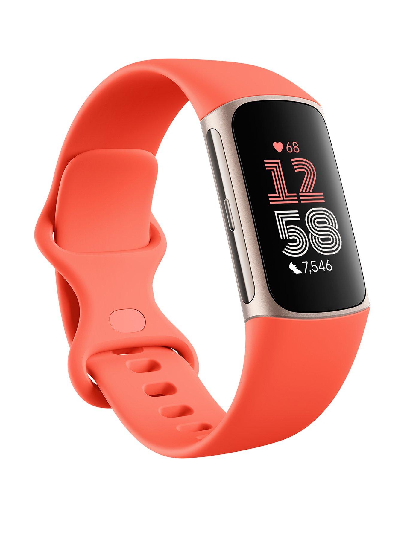 Fitbit Charge 6 - Coral Band / Champagne Gold Aluminum Case
