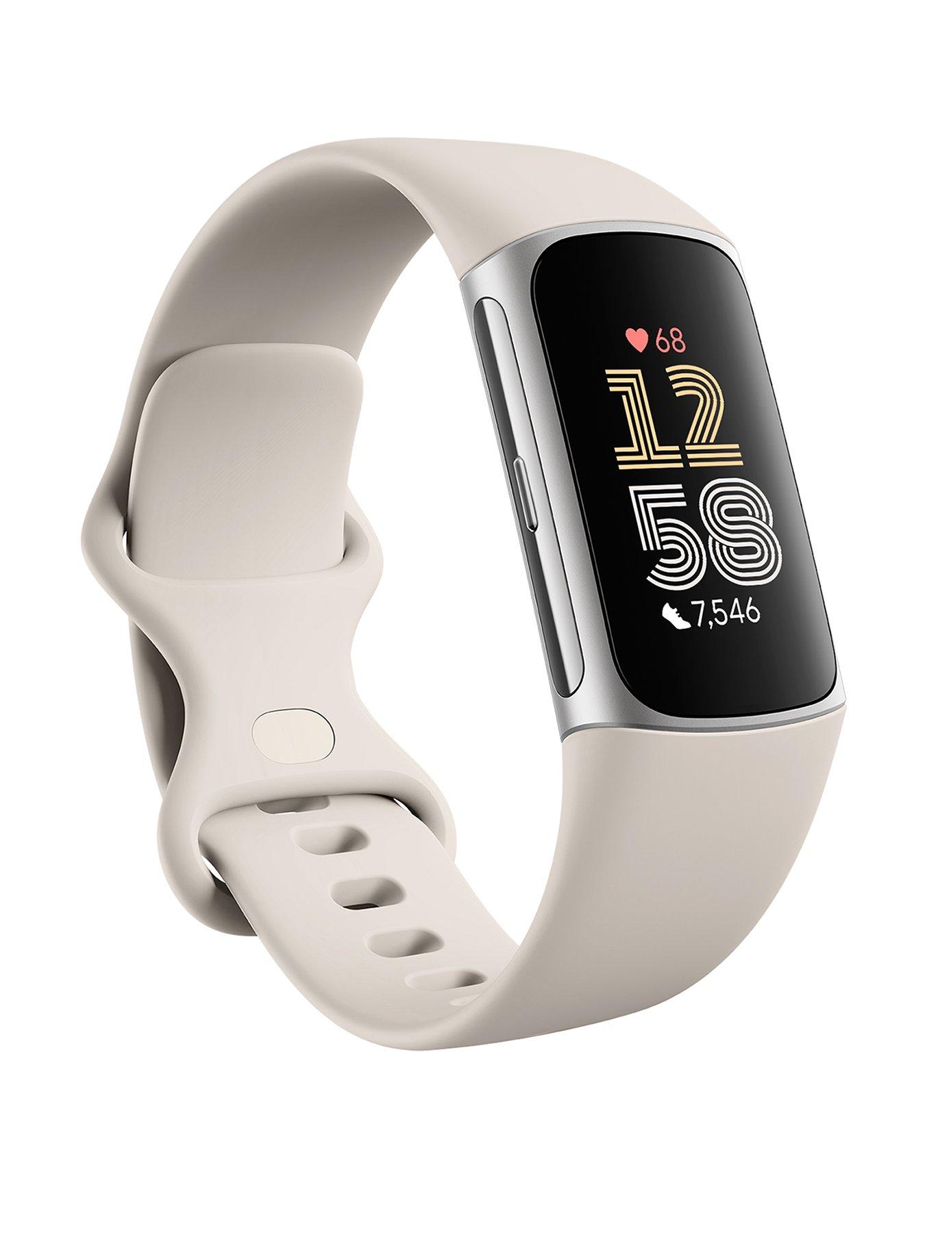 Fitbit Charge 6 - Porcelain Band / Silver Aluminum Case