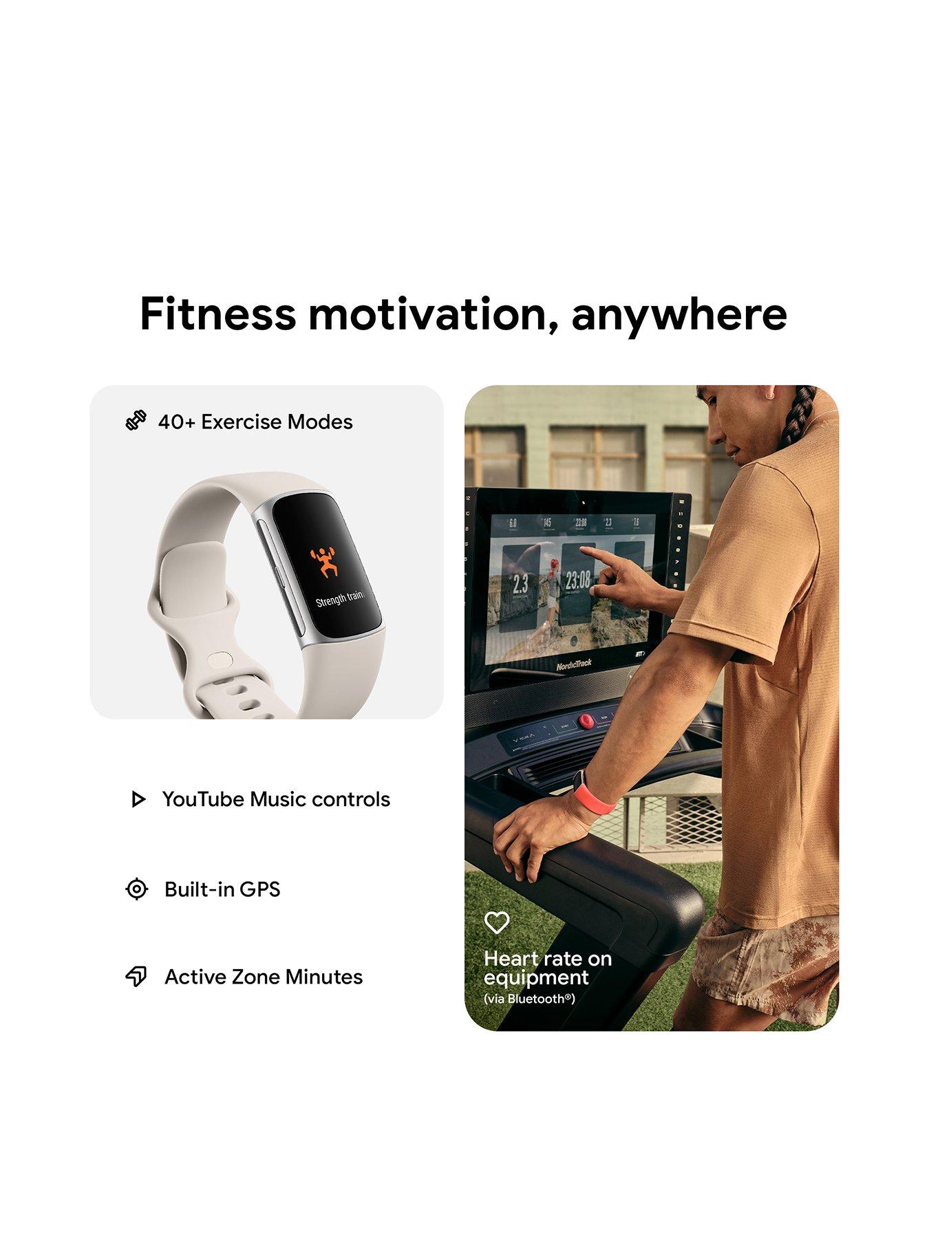 Image 3 of 8 of Fitbit Charge 6 -&nbsp;Porcelain Band / Silver Aluminum Case