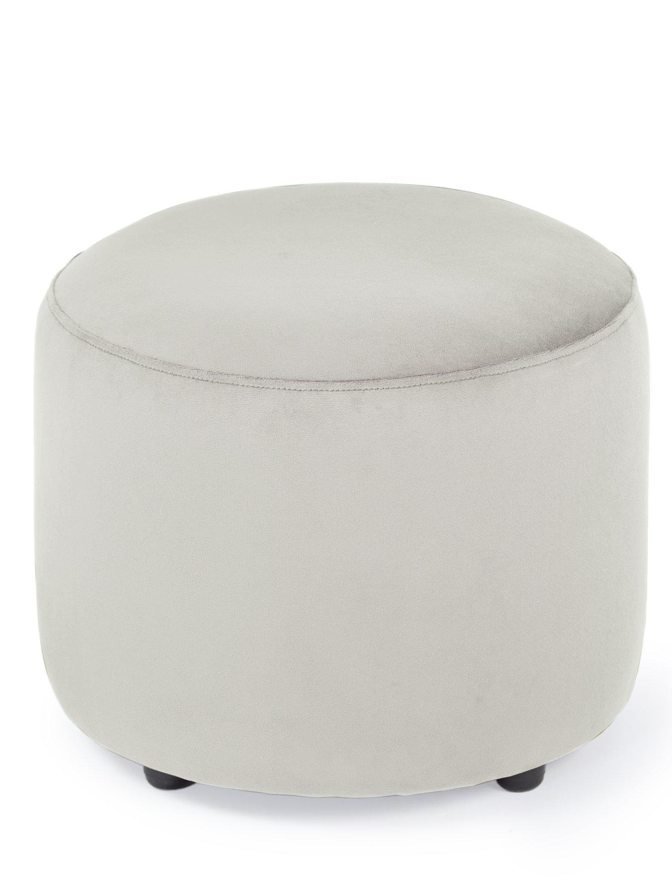 undefined Maison Velvet Accent Stool - Made to order in the UK