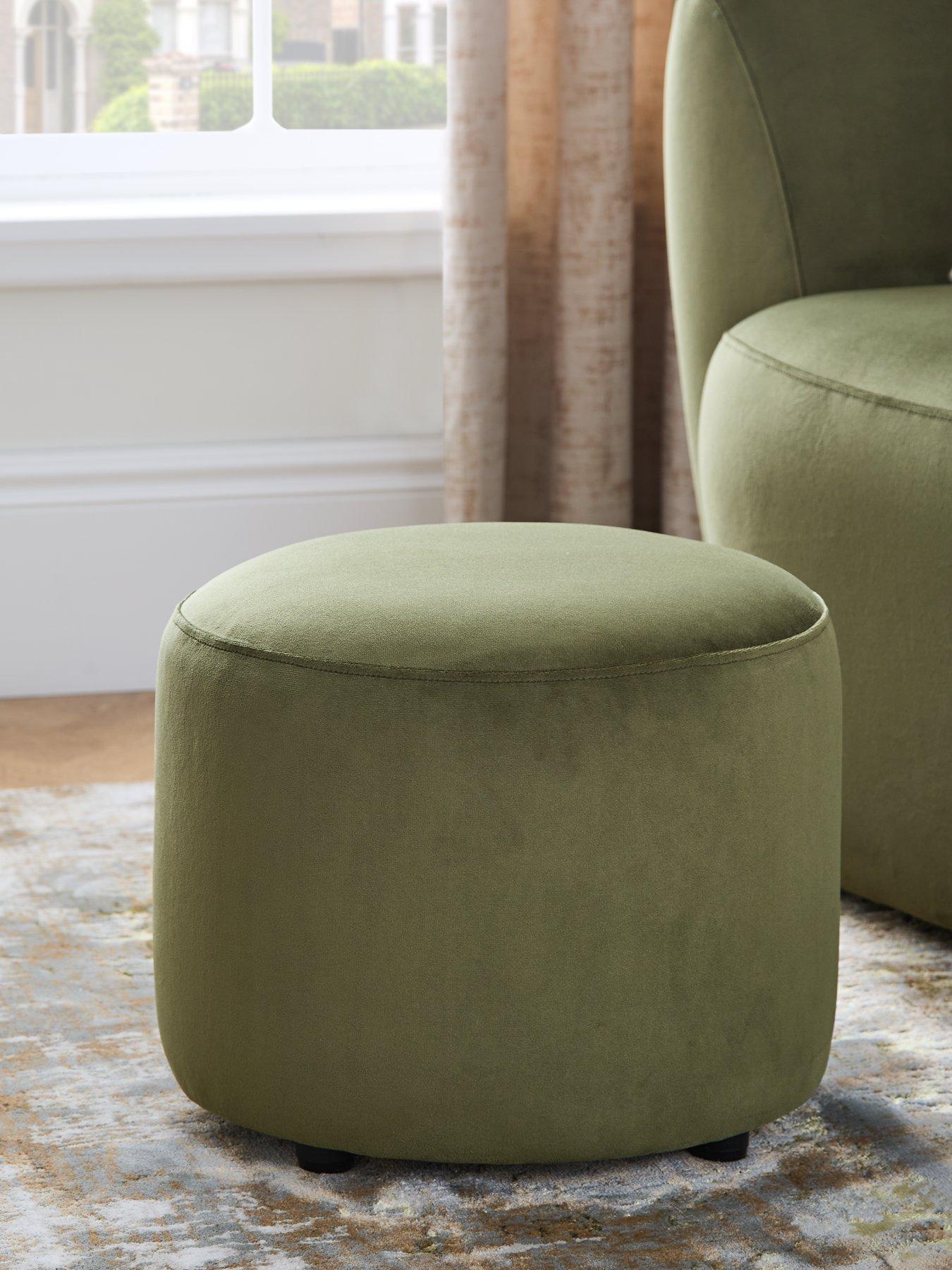 The Very Collection Maison Velvet Accent Stool - Made to order in the UK