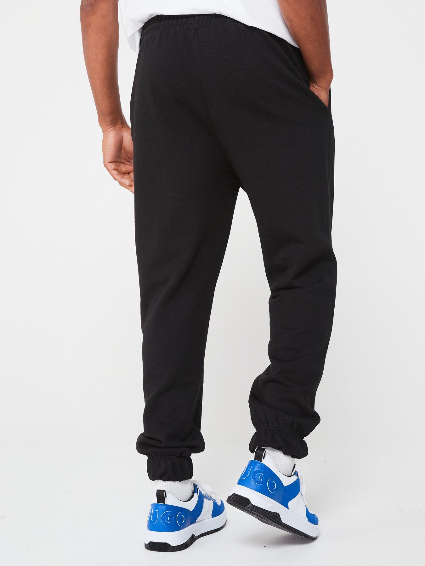Image 2 of 4 of HUGO Nuram Regular Fit Side Logo Cuff Joggers- Black