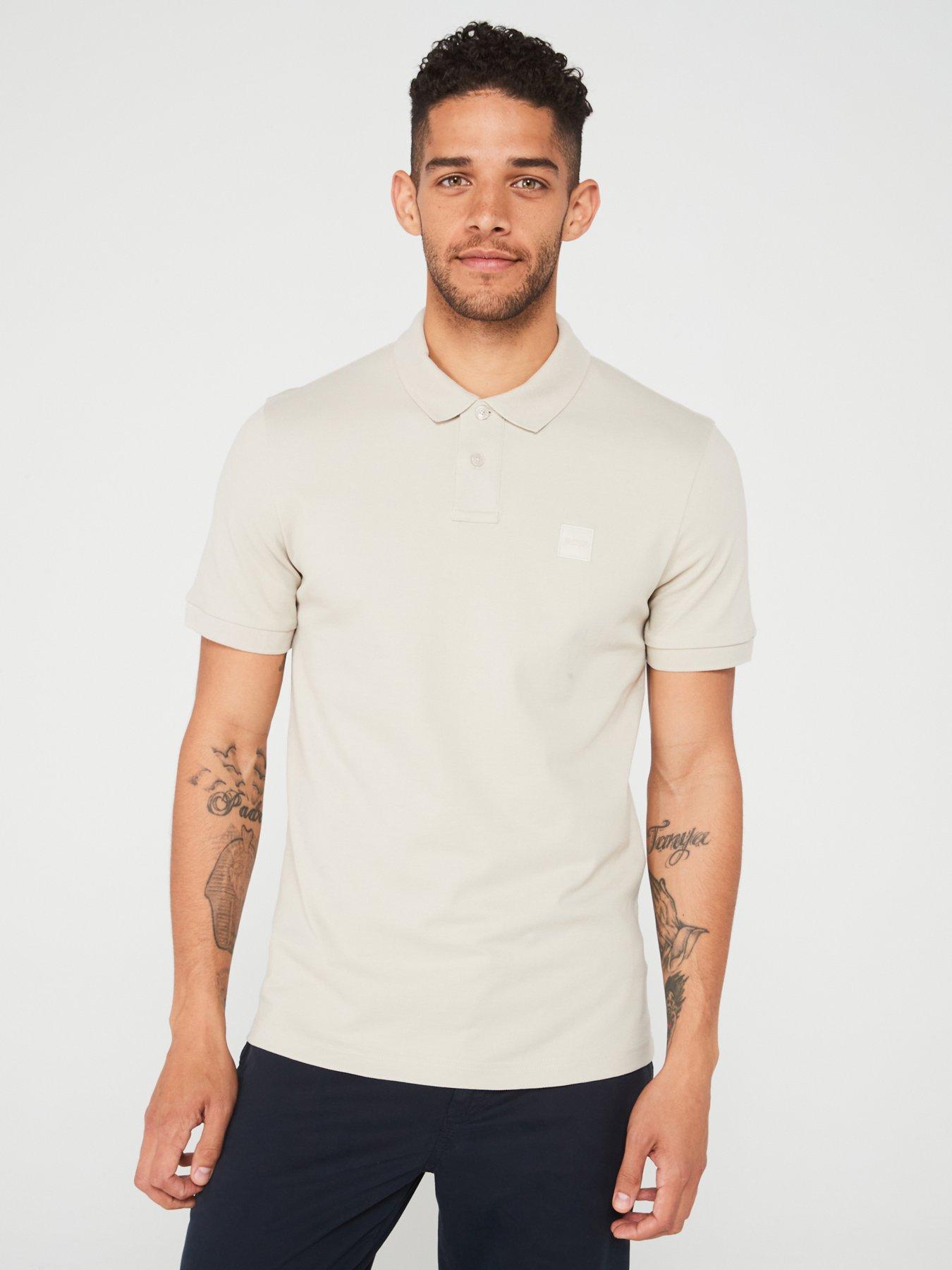 BOSS Passenger Slim Fit Short Sleeve Polo Shirt - Light Beige