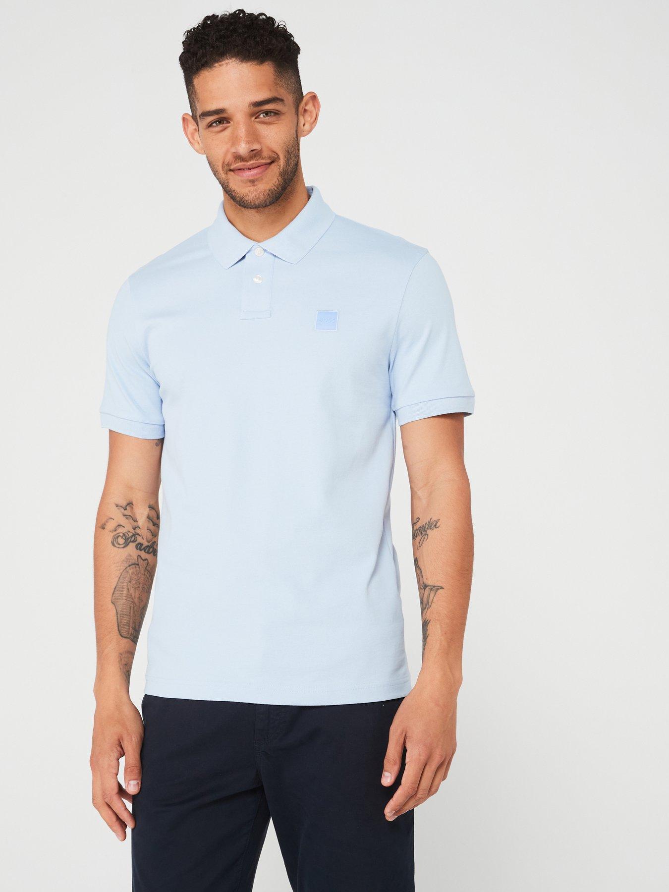 Passenger Slim Fit Short Sleeve Polo Shirt Light Blue