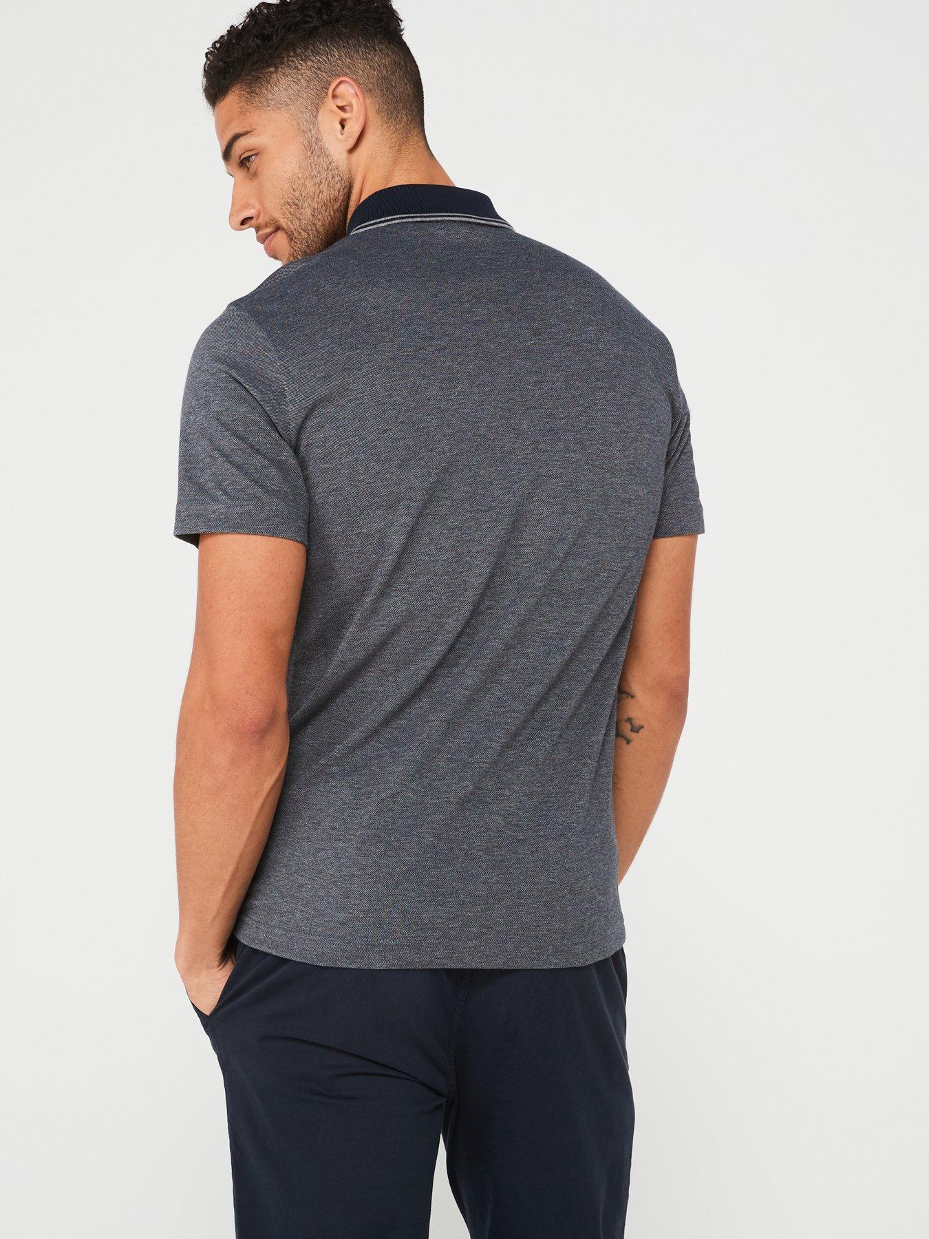 Image 2 of 4 of BOSS Peoxfordnew Short Sleeve Polo Shirt - Dark Blue