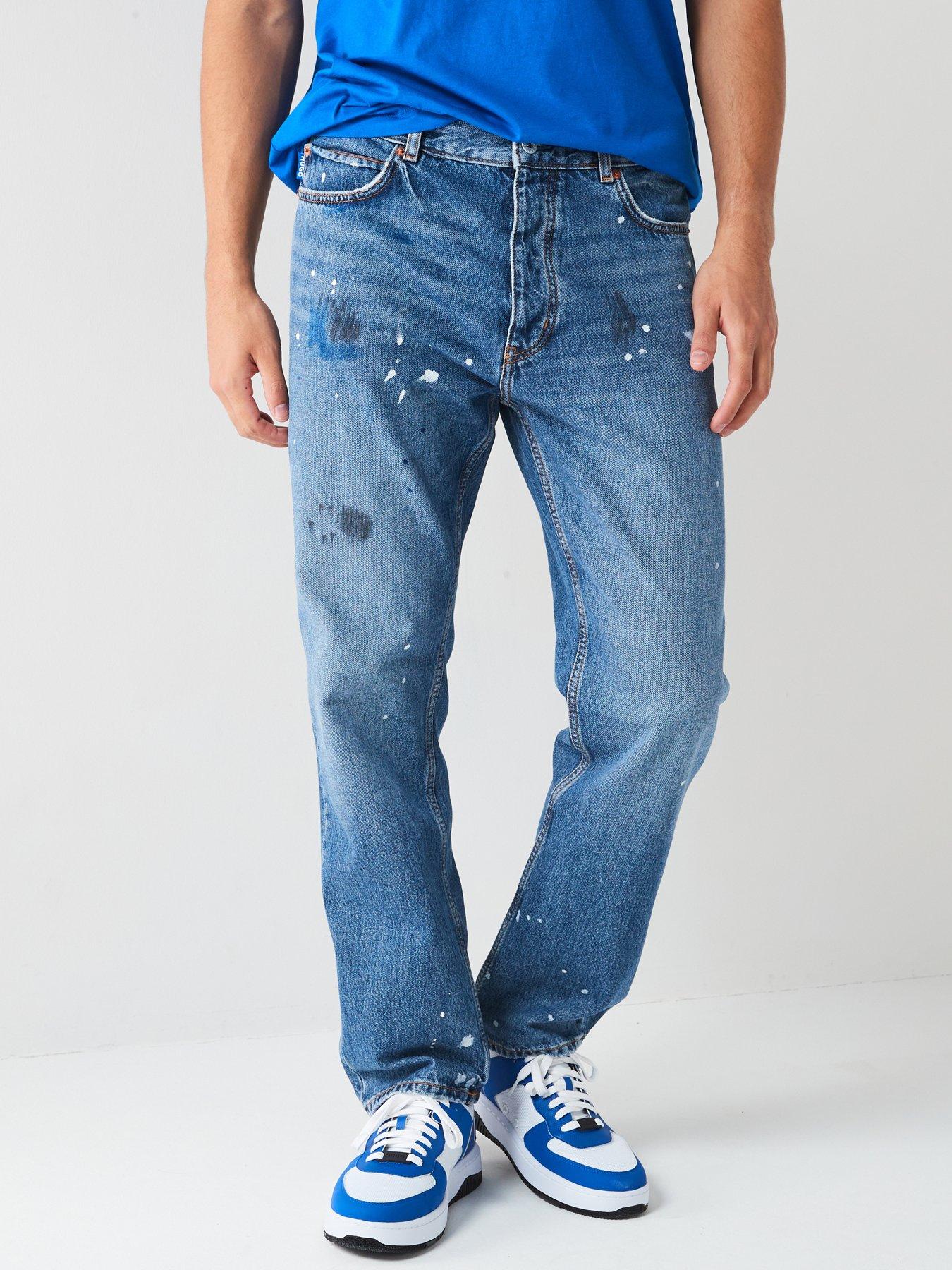 HUGO BLUE Jonah Regular Fit Jeans - Mid Wash | Very.co.uk