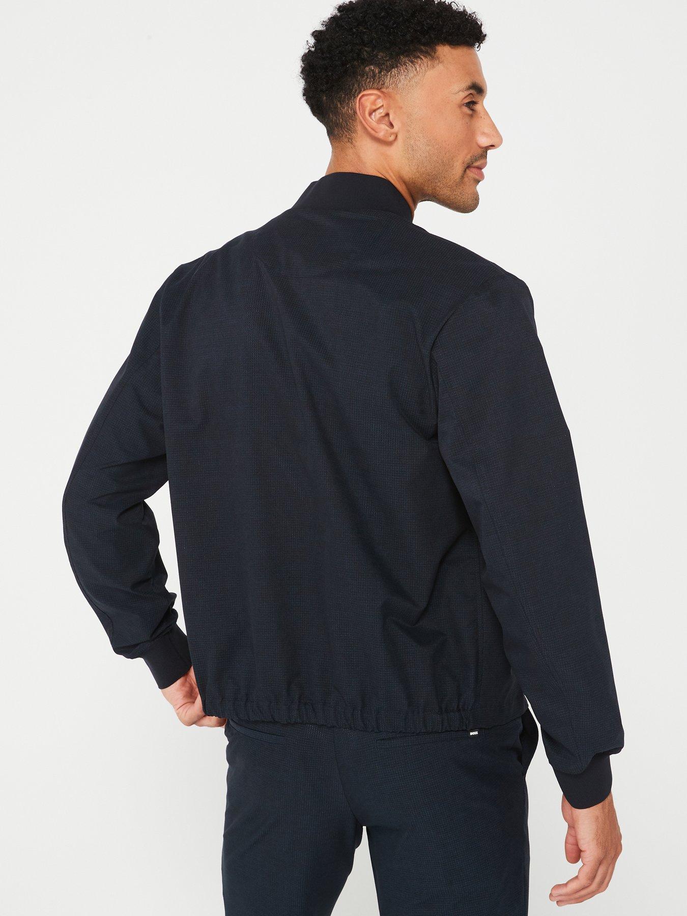 BOSS Hanry Slim Fit Blouson Jacket - Dark Blue | Very.co.uk