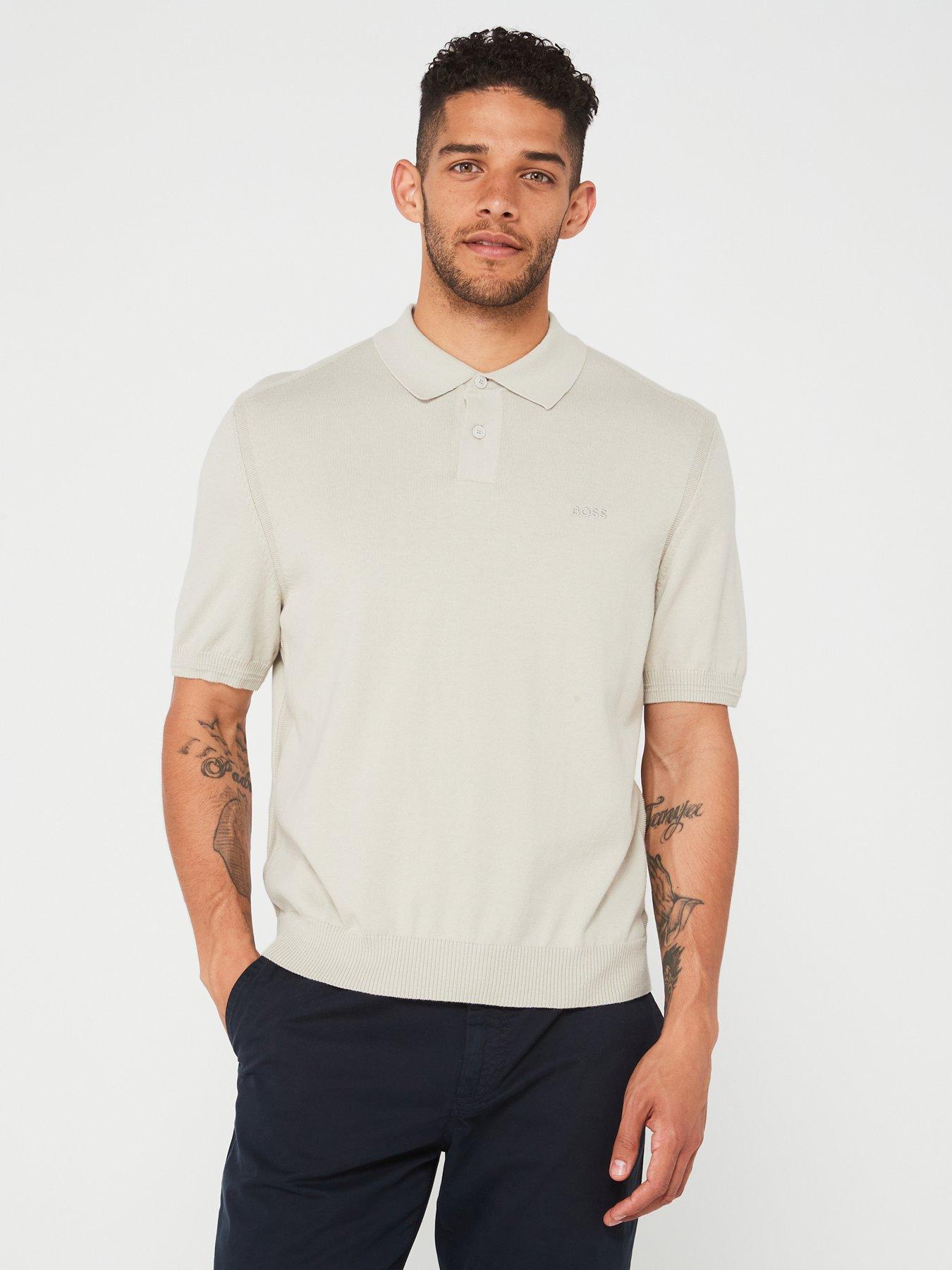 undefined Asac Knitted Polo Shirt - Light Beige