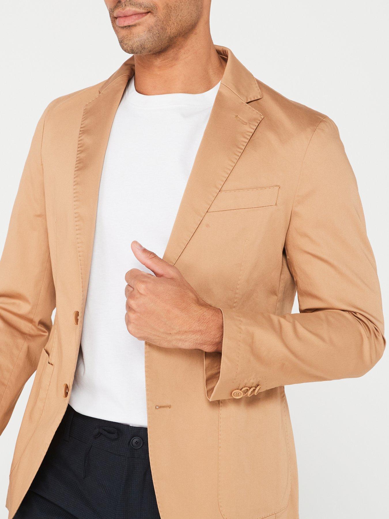 Image 4 of 4 of BOSS Hanry Slim Fit Jacket - Dark Beige