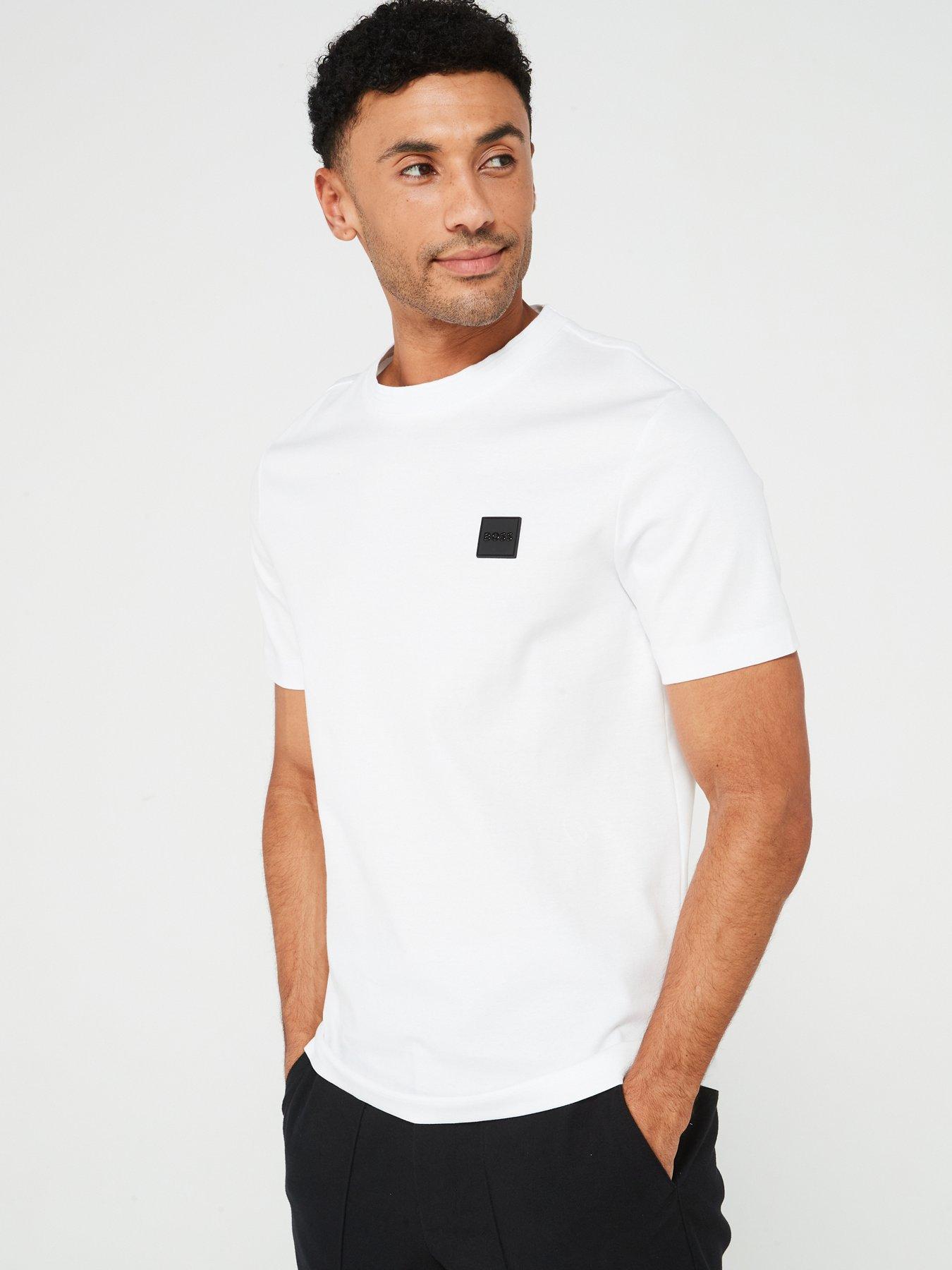 BOSS Tiburt 278 Regular Fit T-shirt - White | Very.co.uk