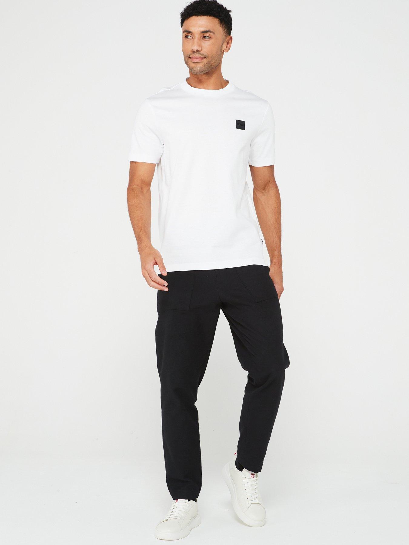 BOSS Tiburt 278 Regular Fit T-shirt - White | Very.co.uk