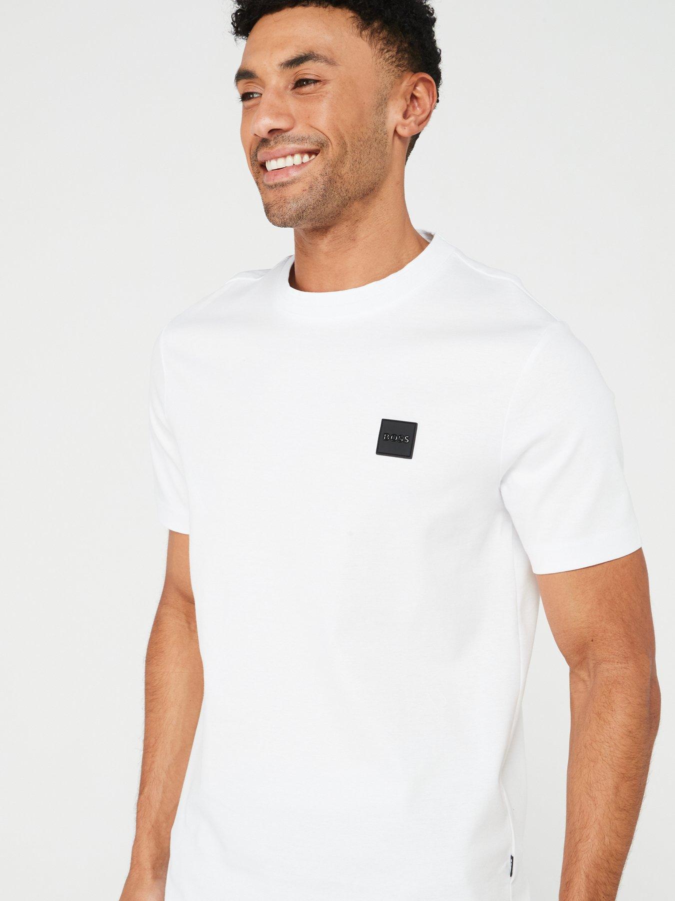 BOSS Tiburt 278 Regular Fit T-shirt - White | Very.co.uk