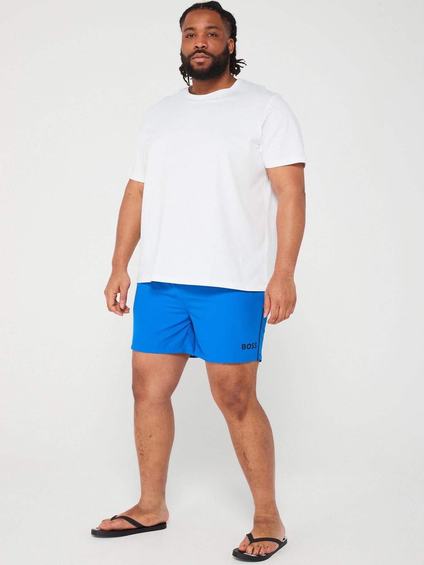 BOSS Big & Tall B-Starfish Swimshort - Blue | Very.co.uk