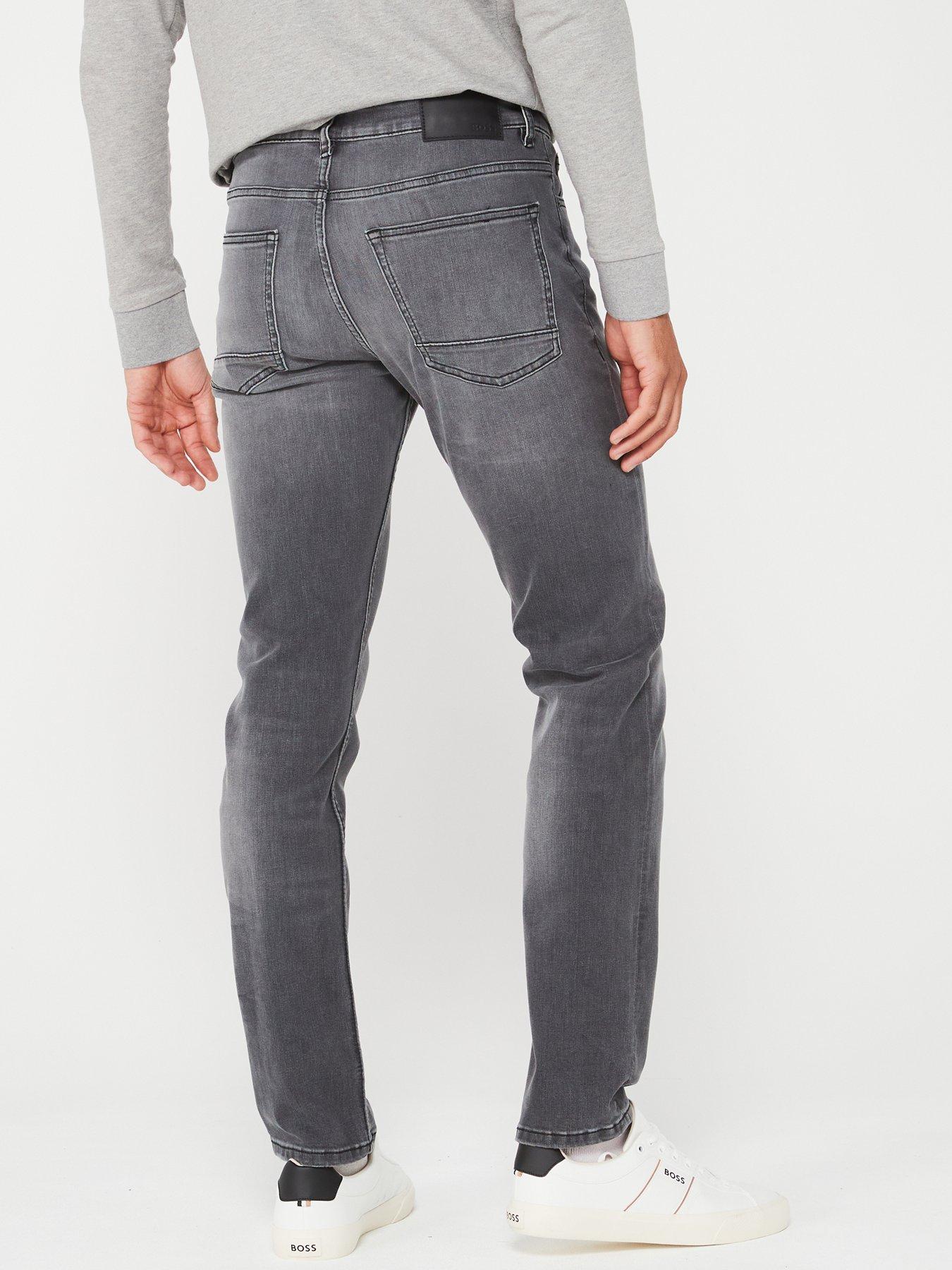 BOSS Delaware Slim Fit Jean - Grey | Very.co.uk