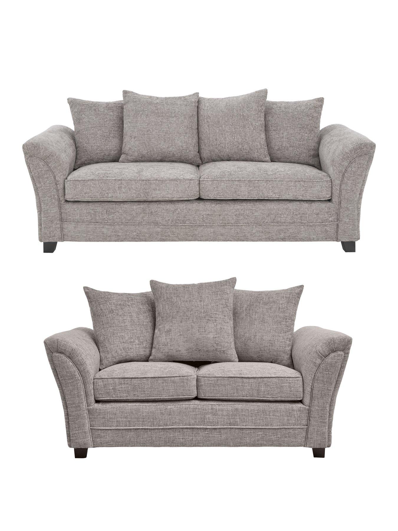 Dury fabric 3 seater outlet scatter back sofa