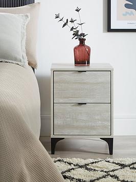 Product photograph of Very Home Wakefield 2 Drawer Bedside Chest from very.co.uk
