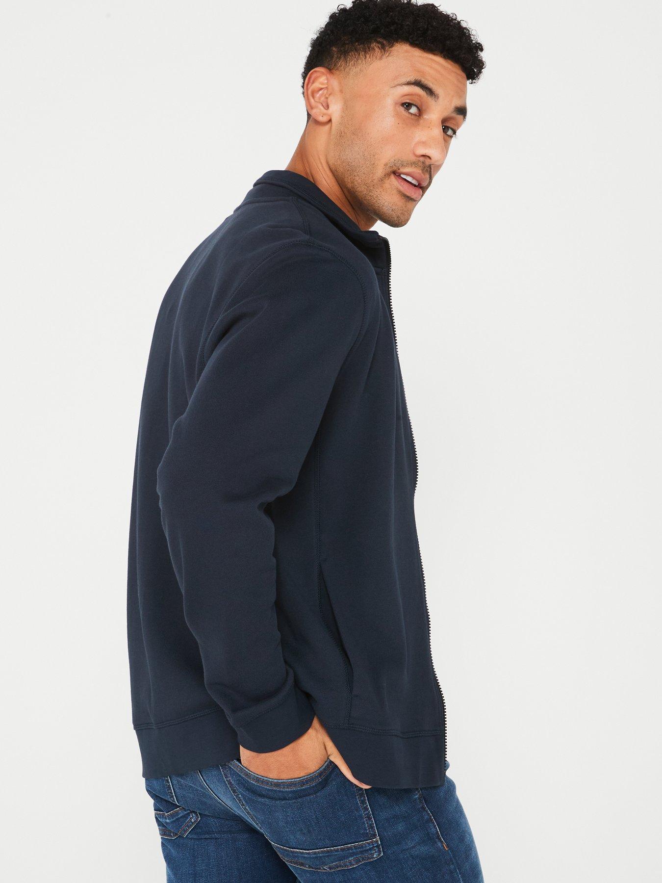 BOSS Zestart Zip Through Track Top Dark Blue Very.co.uk