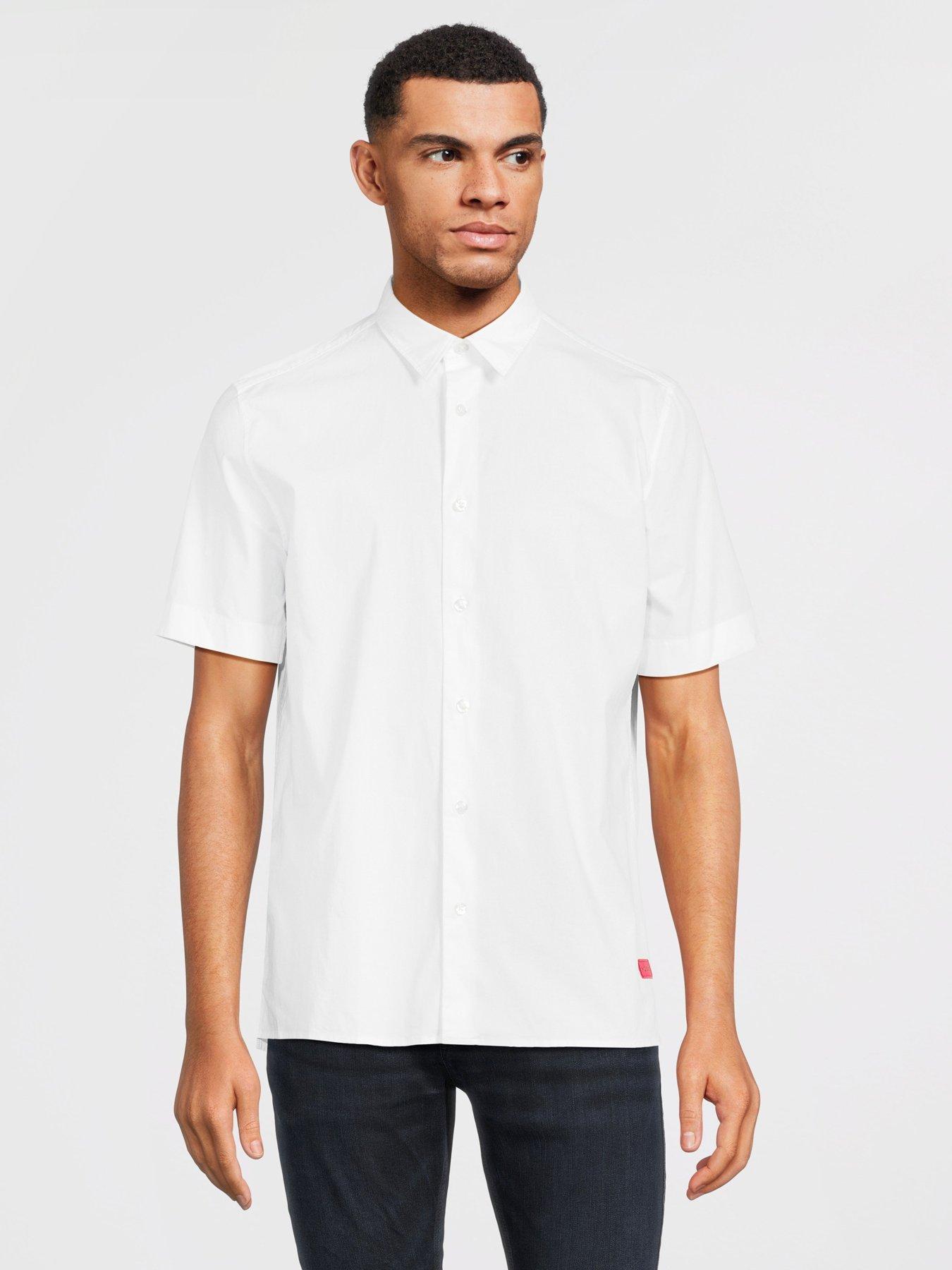 undefined Ebor Relaxed Fit Short Sleeve Shirt - White