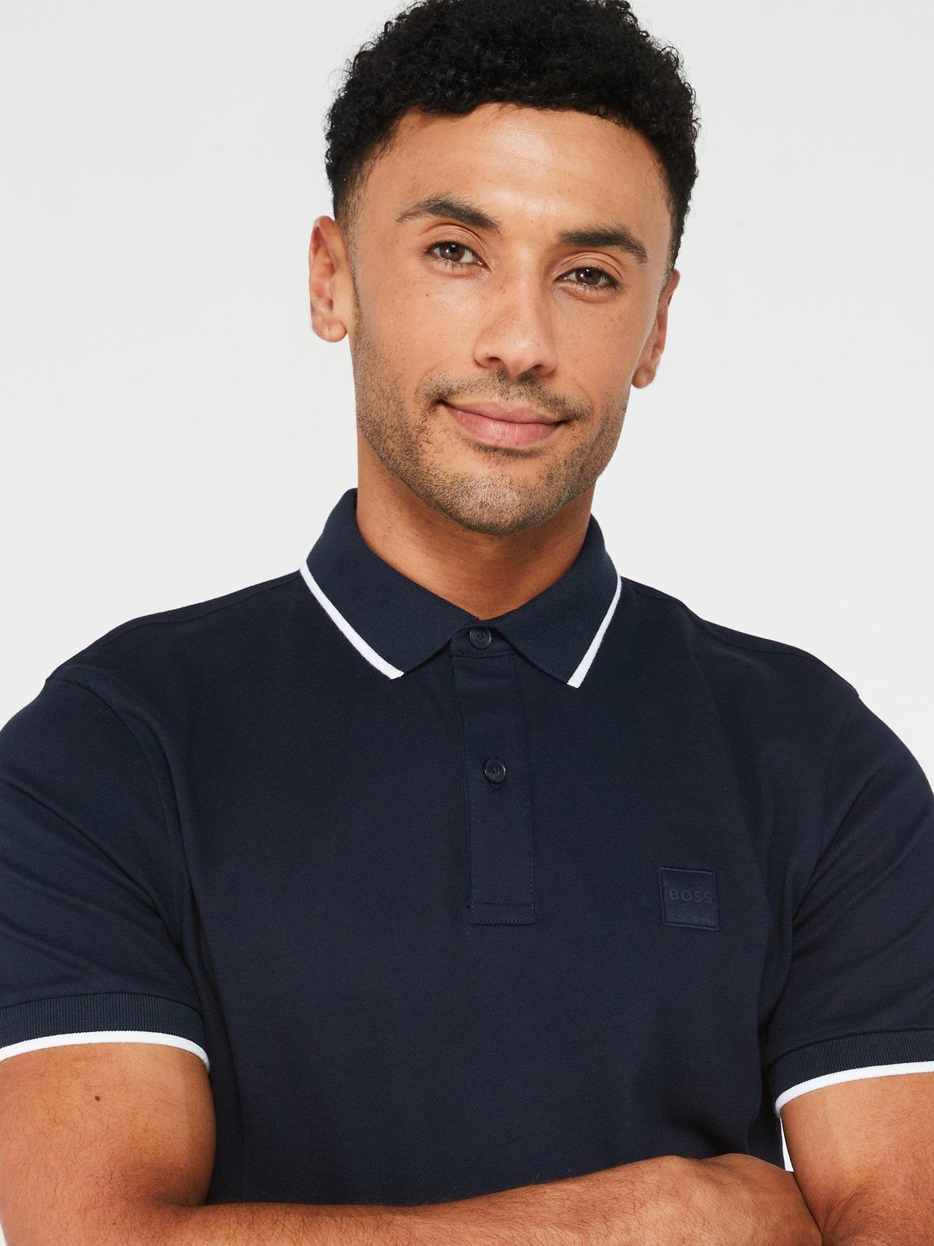 BOSS Passertip Slim Fit Short Sleeve Polo Shirt Very.co.uk