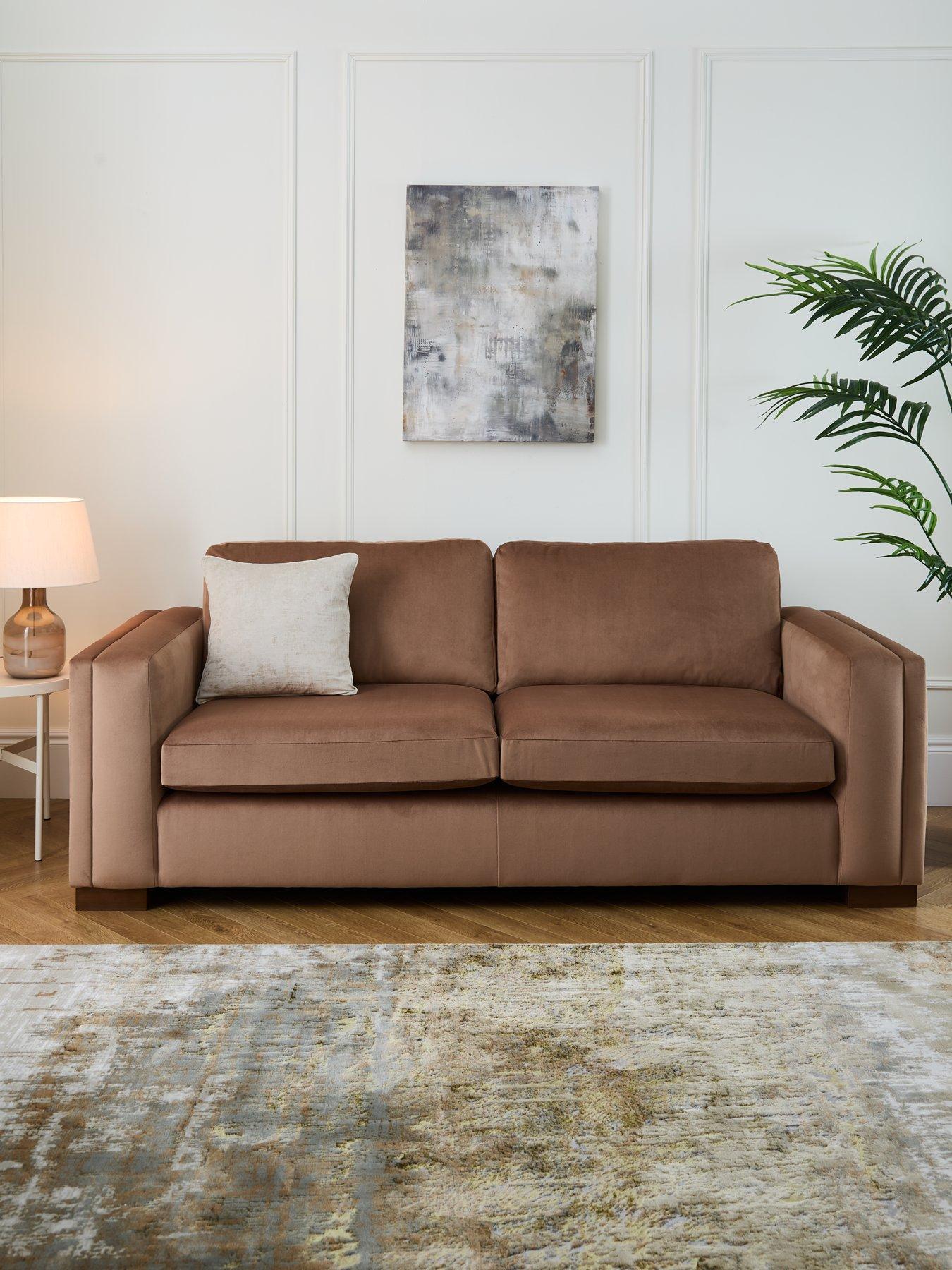 Very Home Maison Velvet 3 Seater Sofa - Made to order in the UK