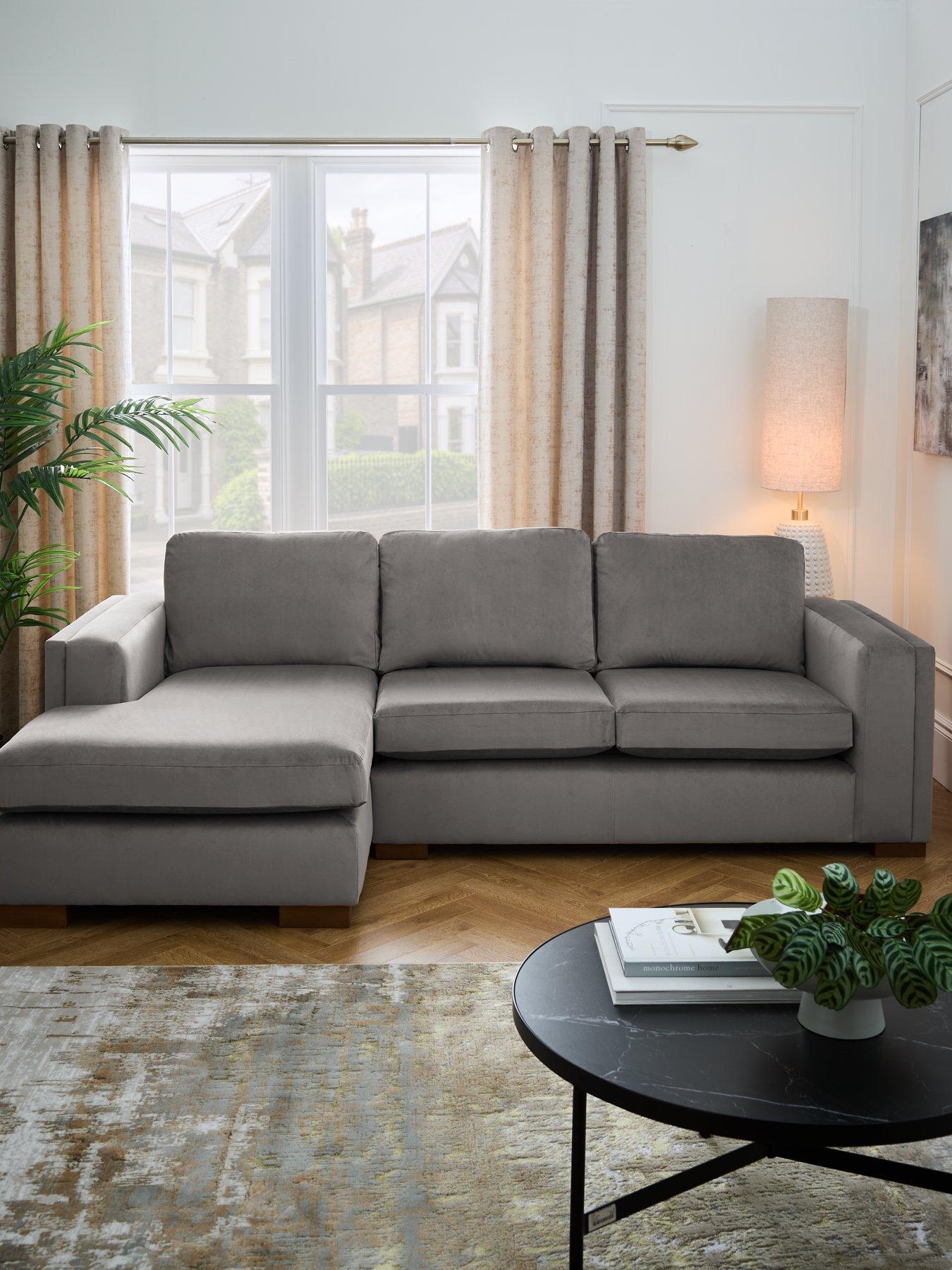 undefined Maison Velvet Left Hand Corner Chaise Sofa