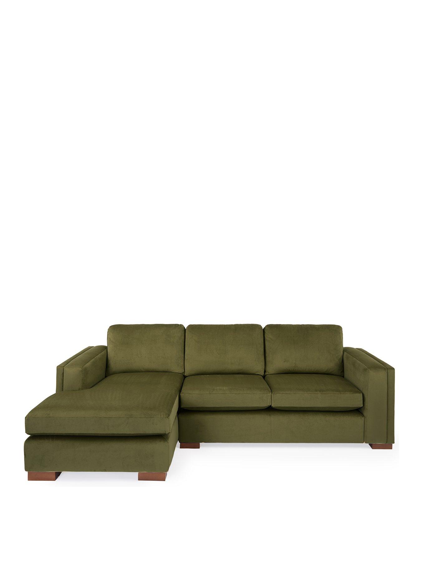 Image 2 of 6 of Very Home Maison Velvet Left Hand Corner Chaise Sofa&nbsp;- Made in the UK