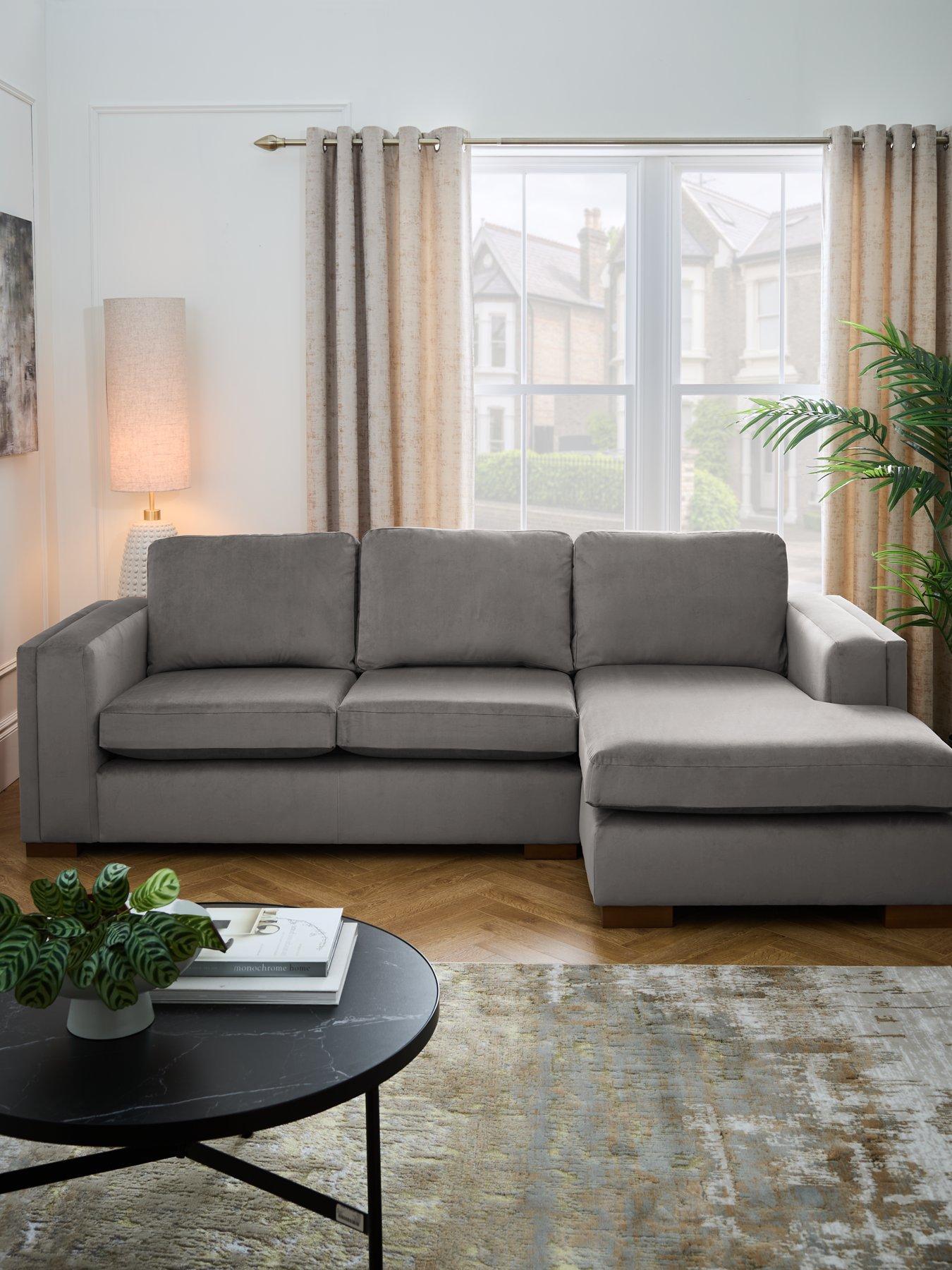 undefined Maison Velvet Right Hand Corner Chaise Sofa