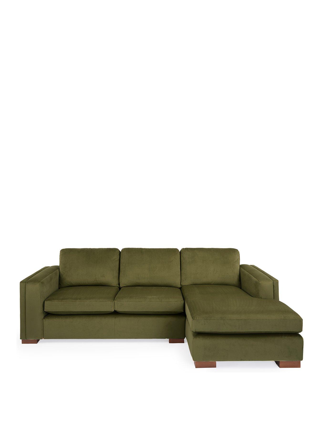 Image 2 of 6 of Very Home Maison Velvet Right Hand&nbsp;Corner Chaise Sofa&nbsp;- Made to order in the UK