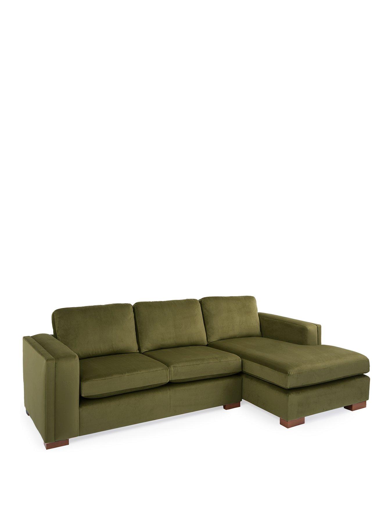 Image 3 of 6 of Very Home Maison Velvet Right Hand&nbsp;Corner Chaise Sofa&nbsp;- Made to order in the UK