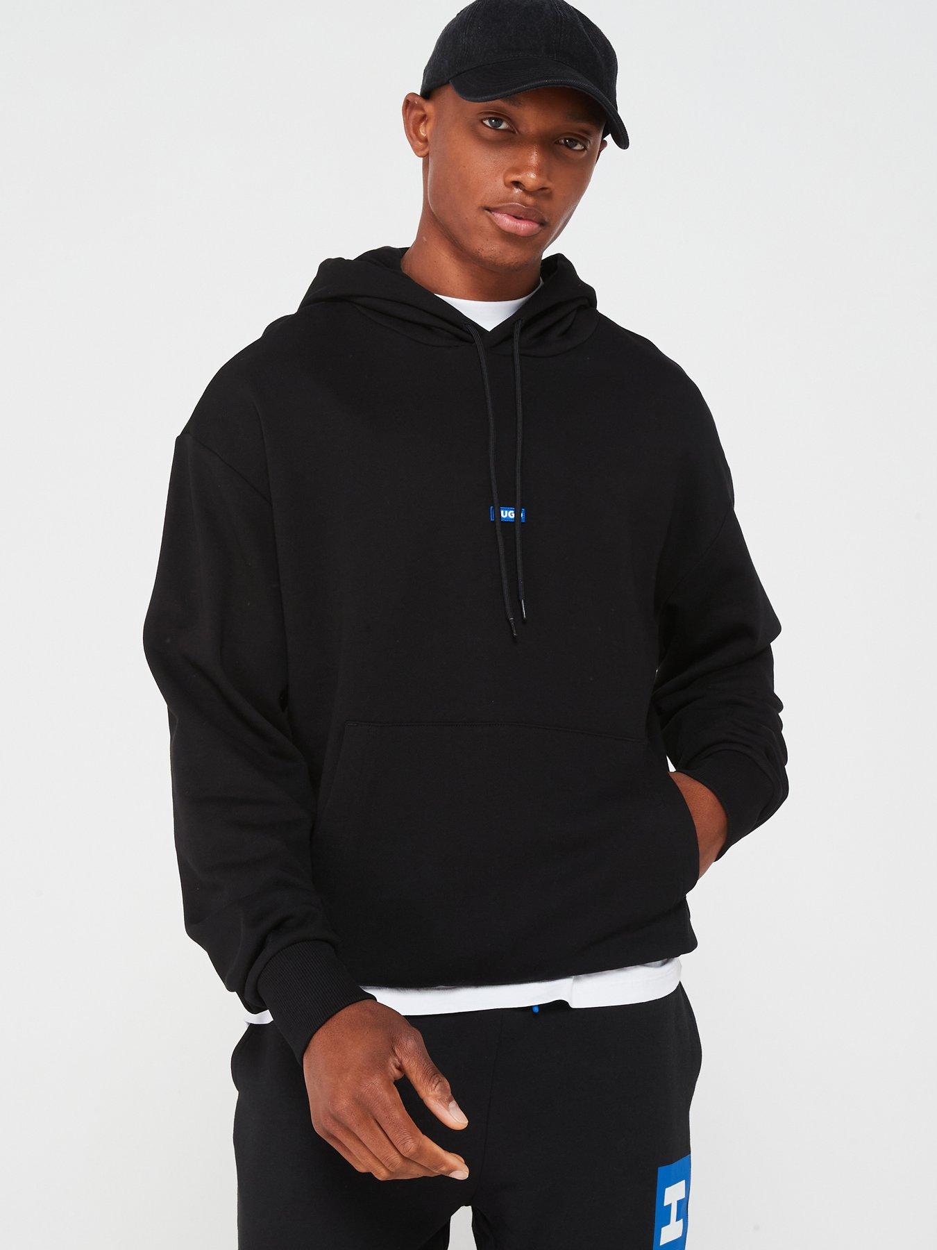 Hugo Blue Nalonso Overhead Hoodie-Black - Image 3