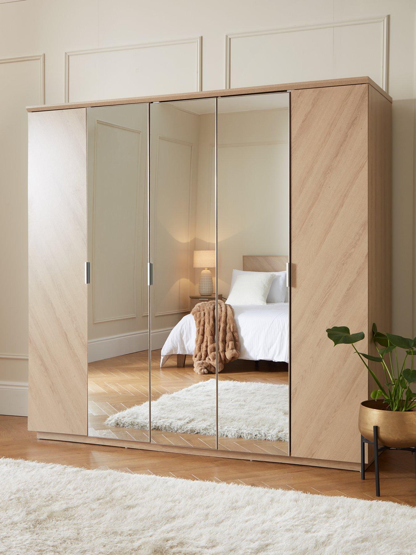 undefined Kentford 5 Door Mirrored Wardrobe