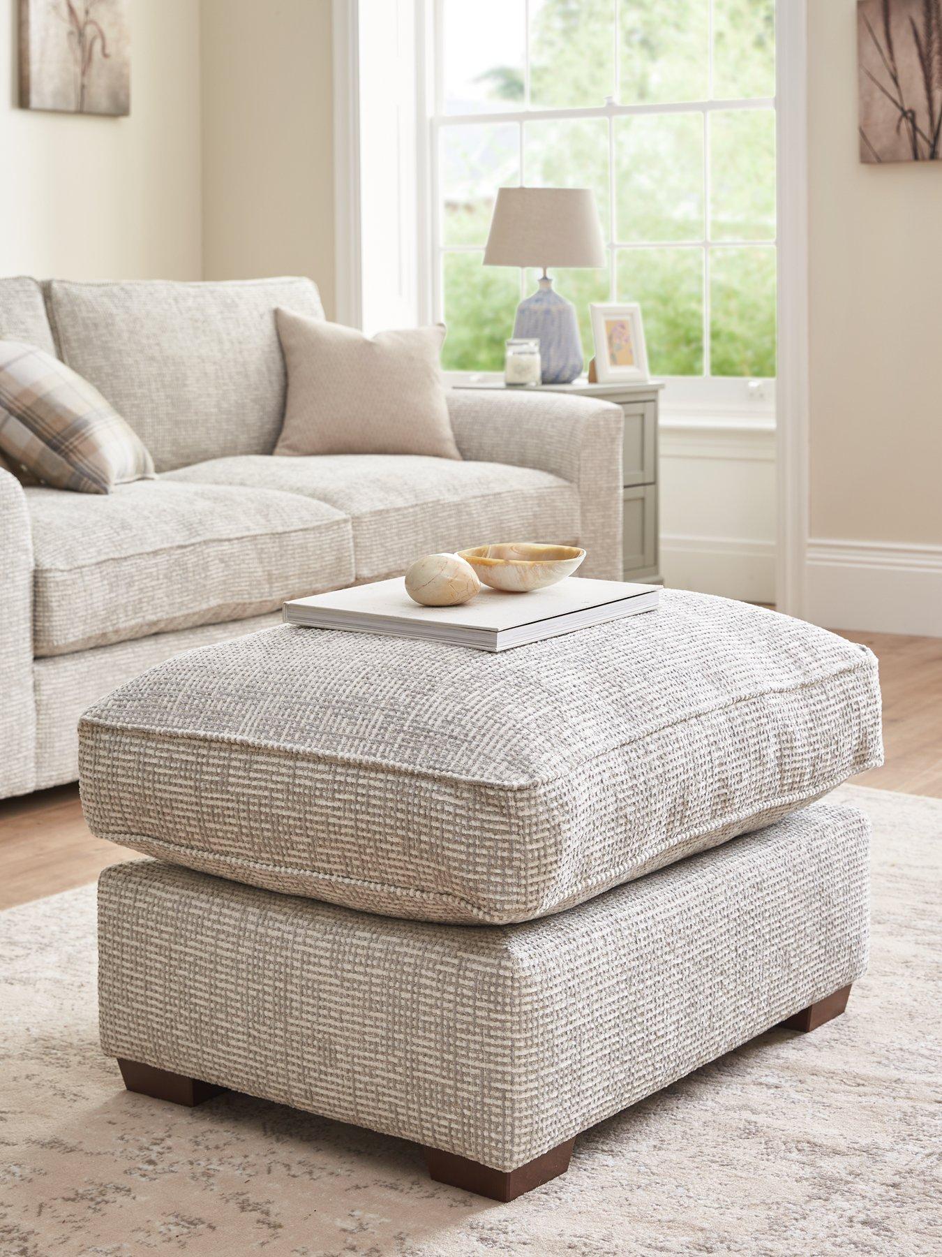 Very Home Arlo Small Footstool - Made to order in the UK