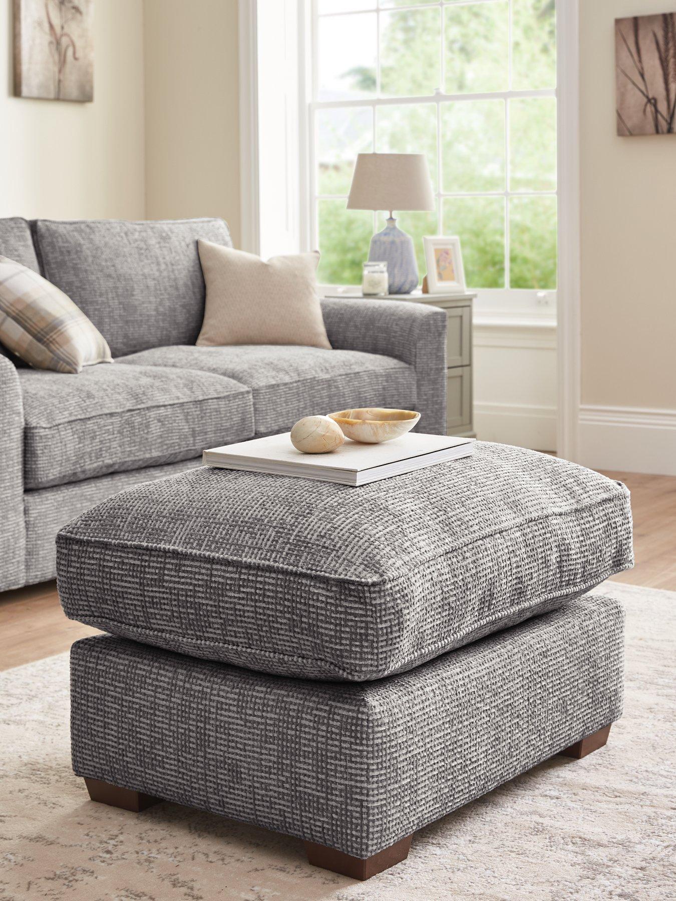 Very Home Arlo Small Footstool - Made to order in the UK