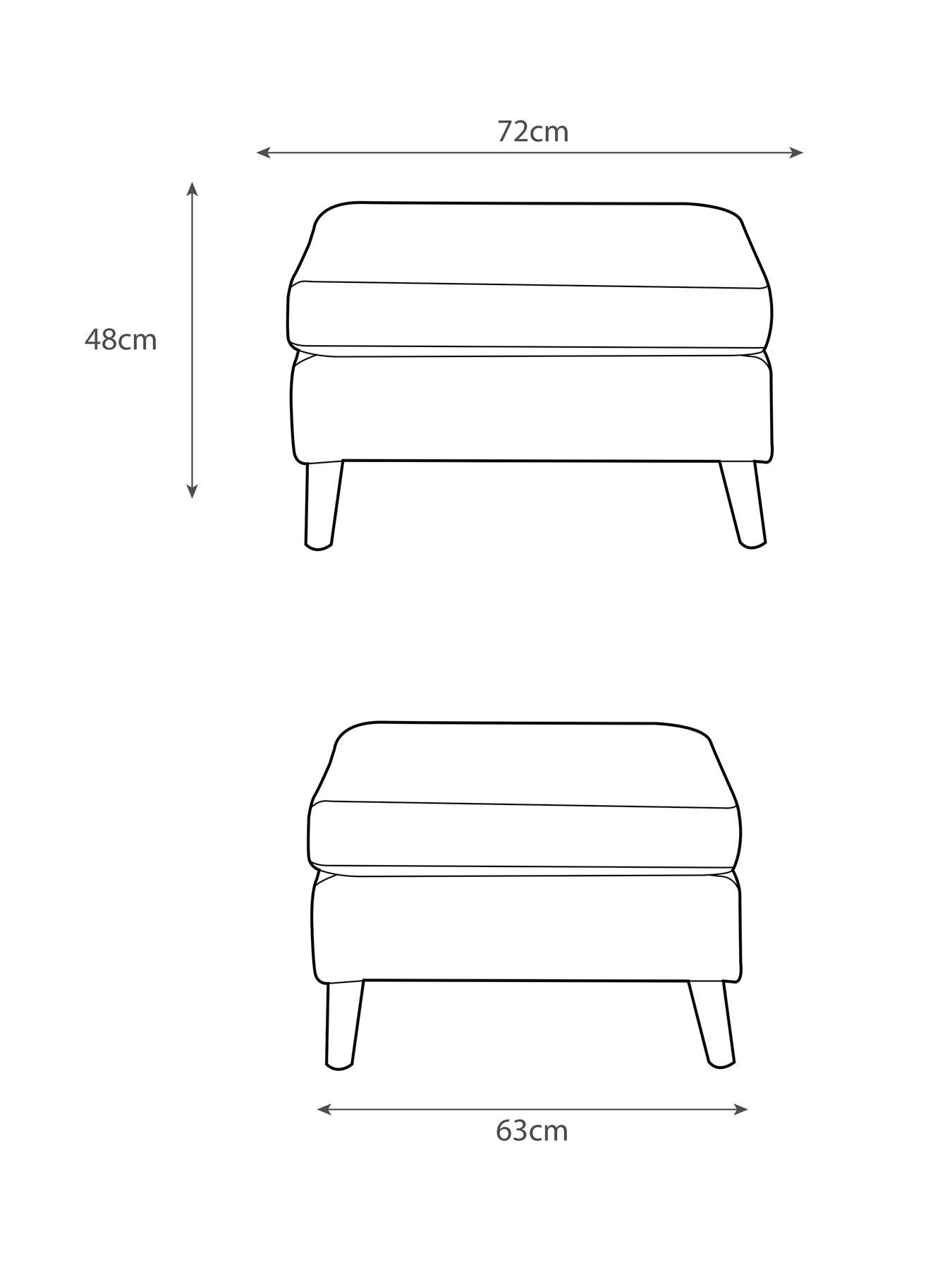 Image 6 of 6 of Very Home Astrid Fabric Footstool