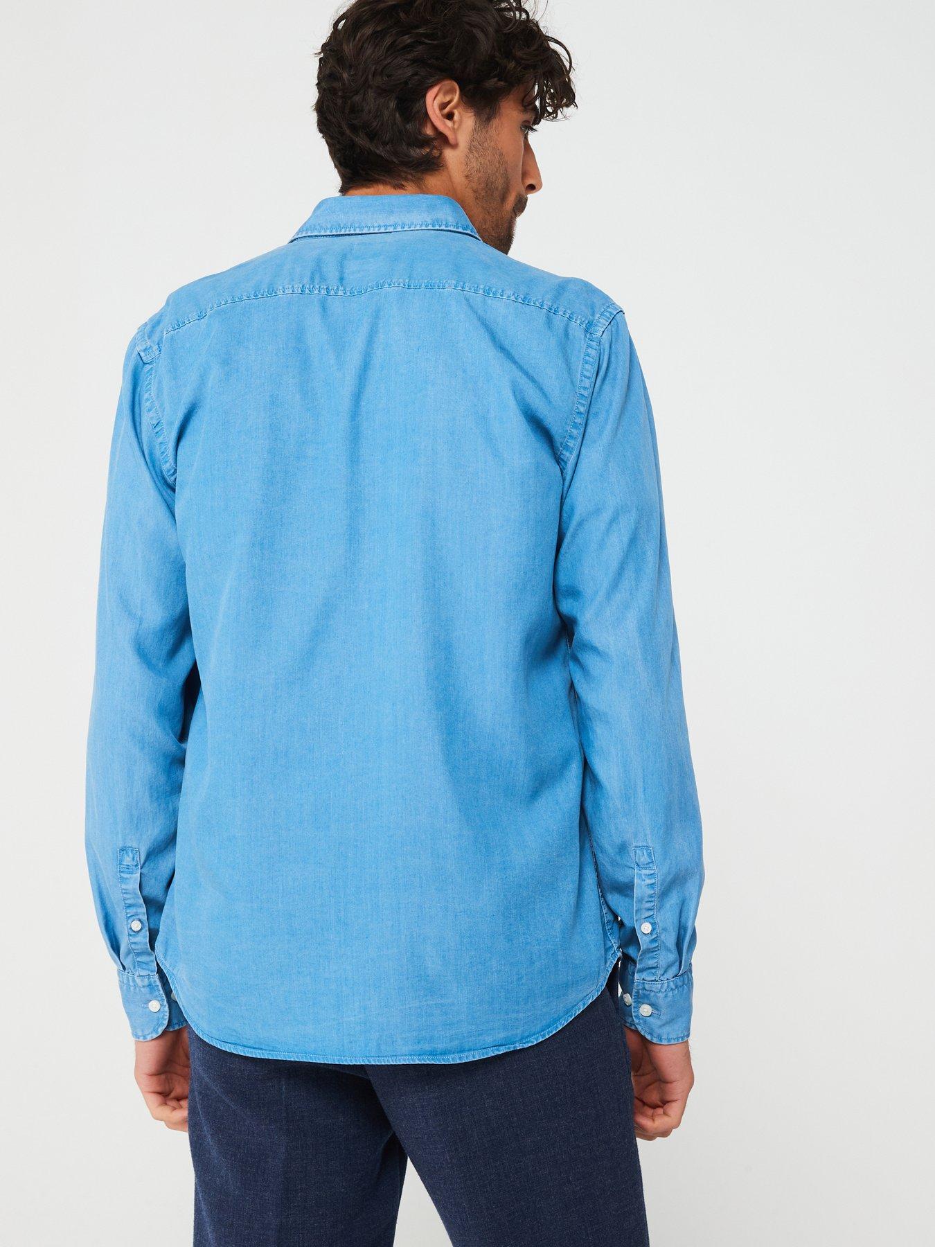 Image 2 of 4 of BOSS Hal Casual Fit Long Sleeve Shirt - Bright Blue