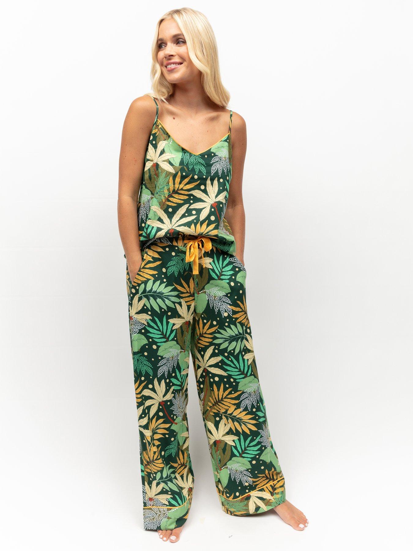 Cyberjammies Palm Leaf Print Cami wide Leg Pyjama Very