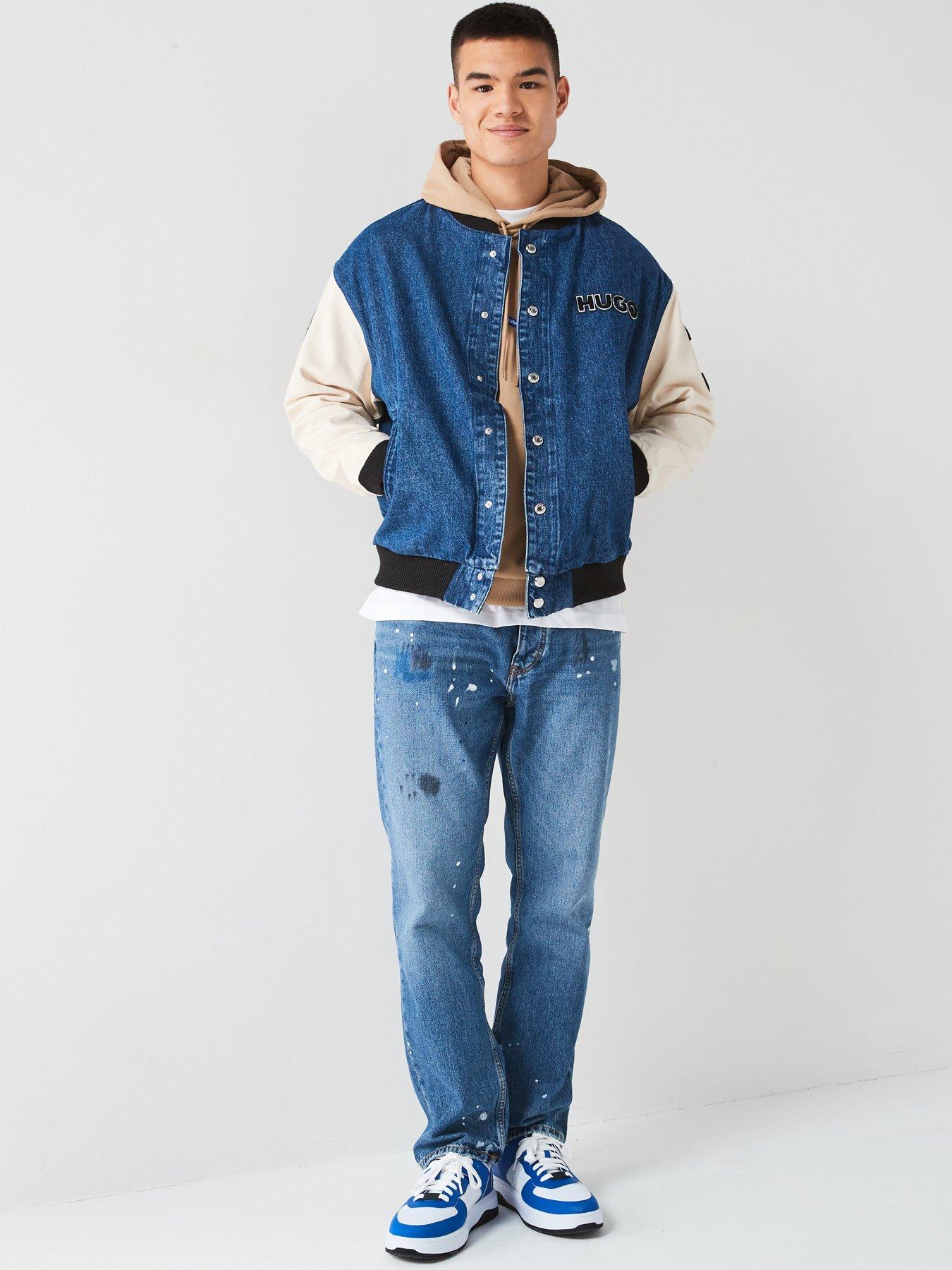 BLUE Serik Denim Baseball Jacket Blue