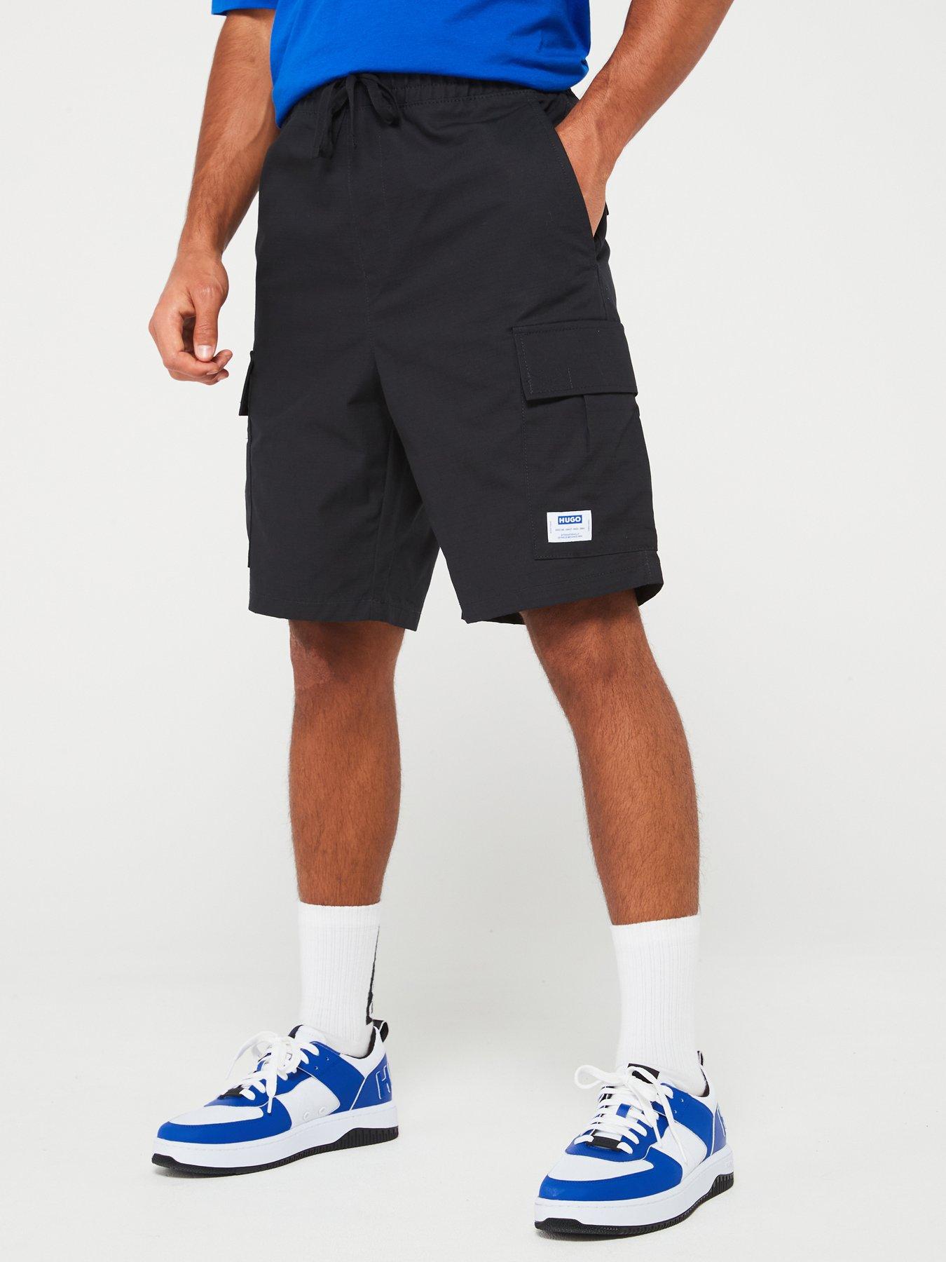 undefined BLUE Giulio242 Relaxed Fit Casual Shorts - Black