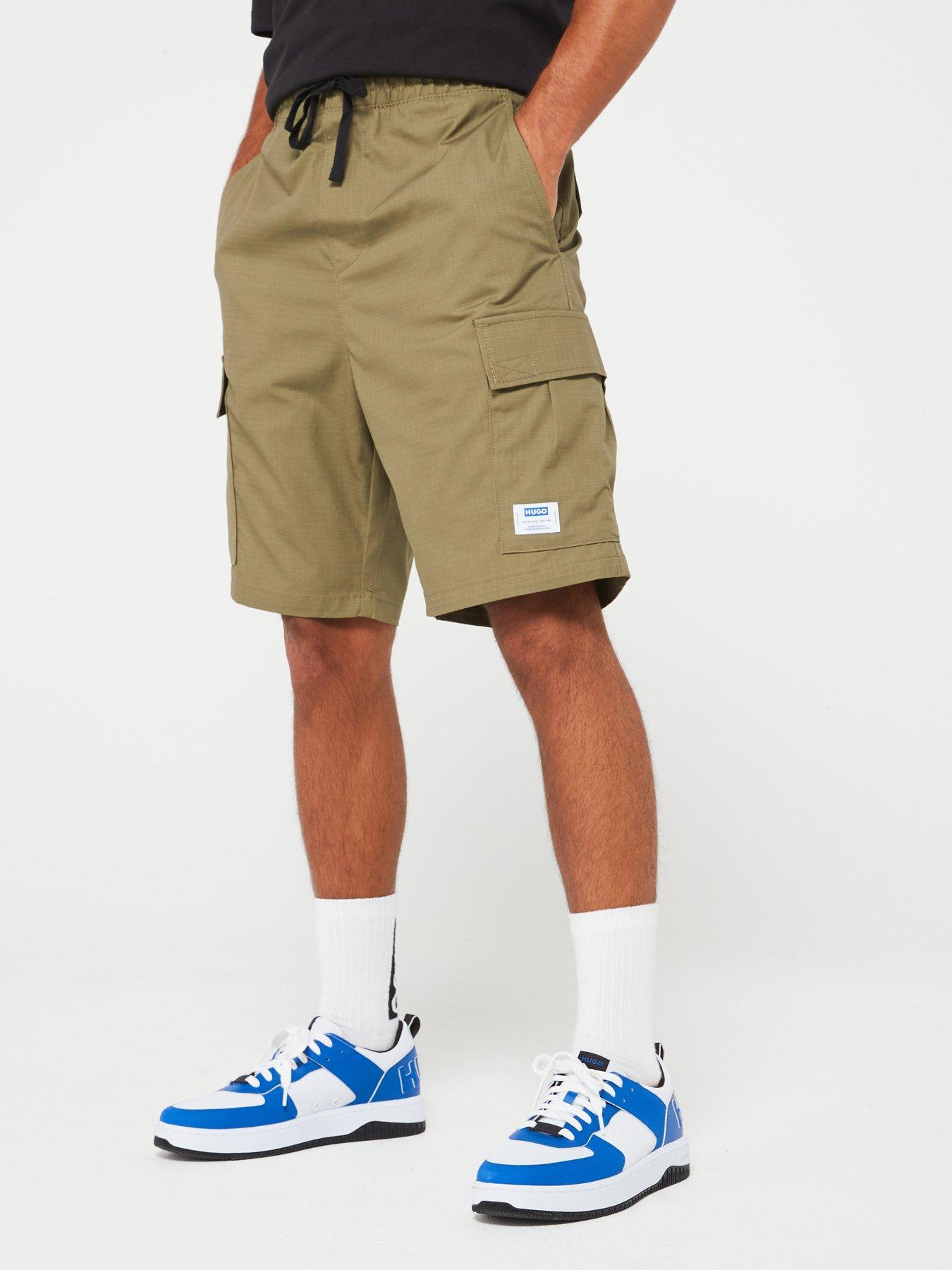 undefined BLUE Giulio242 Relaxed Fit Casual Shorts - Dark Khaki