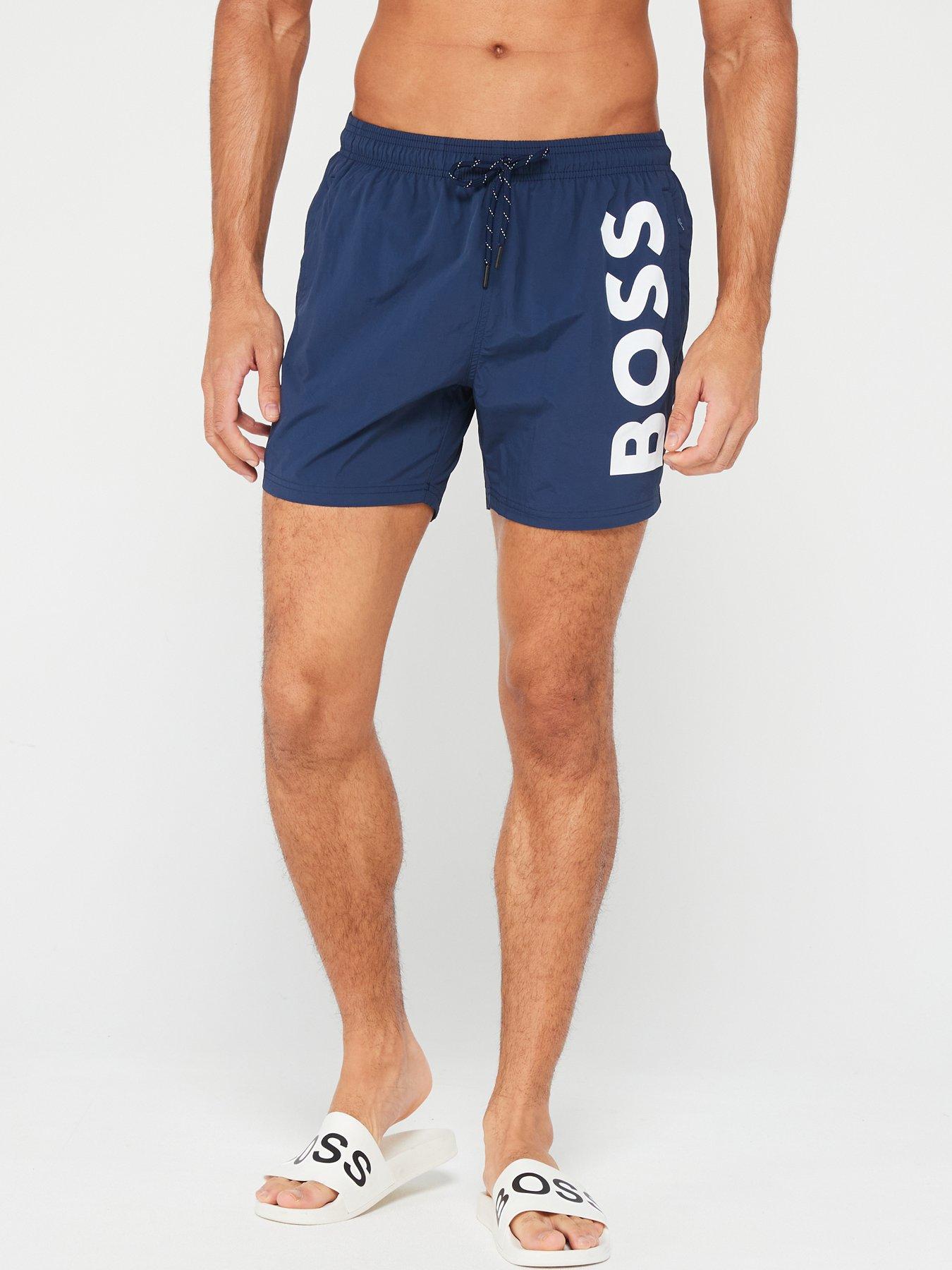 BOSS Octopus Swim Short, Navy, Size Xl, Men