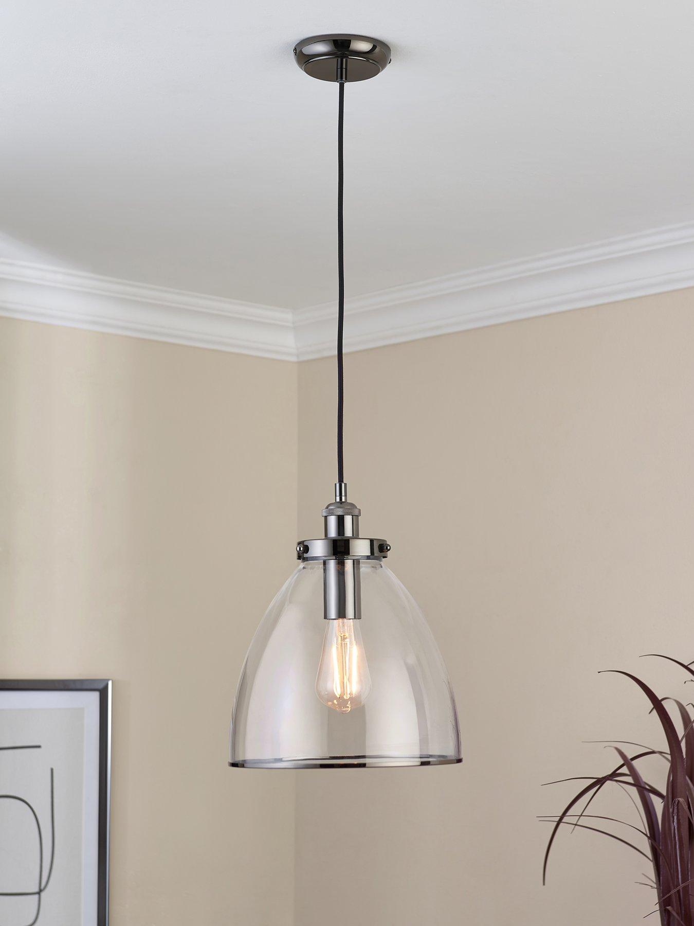 undefined Jamey Pendant - Clear/Gunmetal
