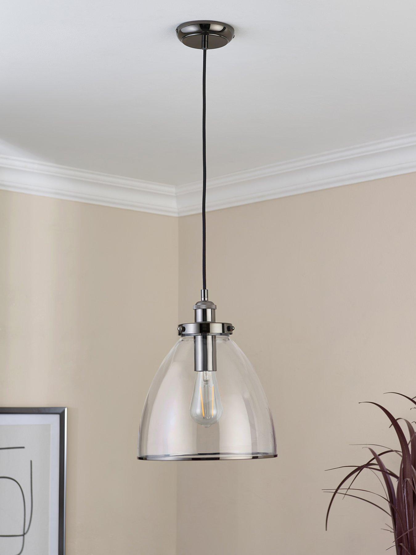 Image 3 of 6 of Very Home Jamey Pendant - Clear/Gunmetal