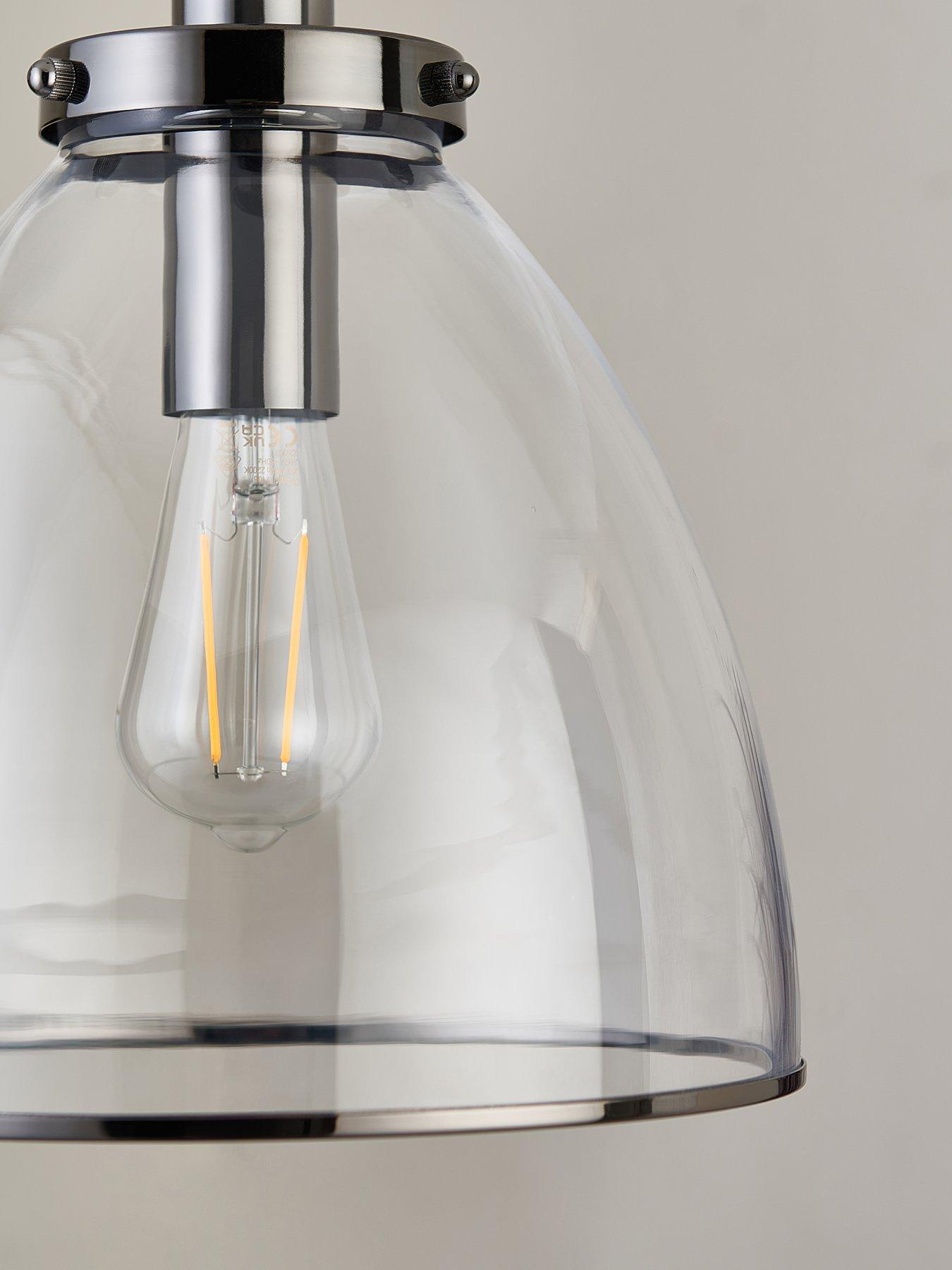 Image 4 of 6 of Very Home Jamey Pendant - Clear/Gunmetal