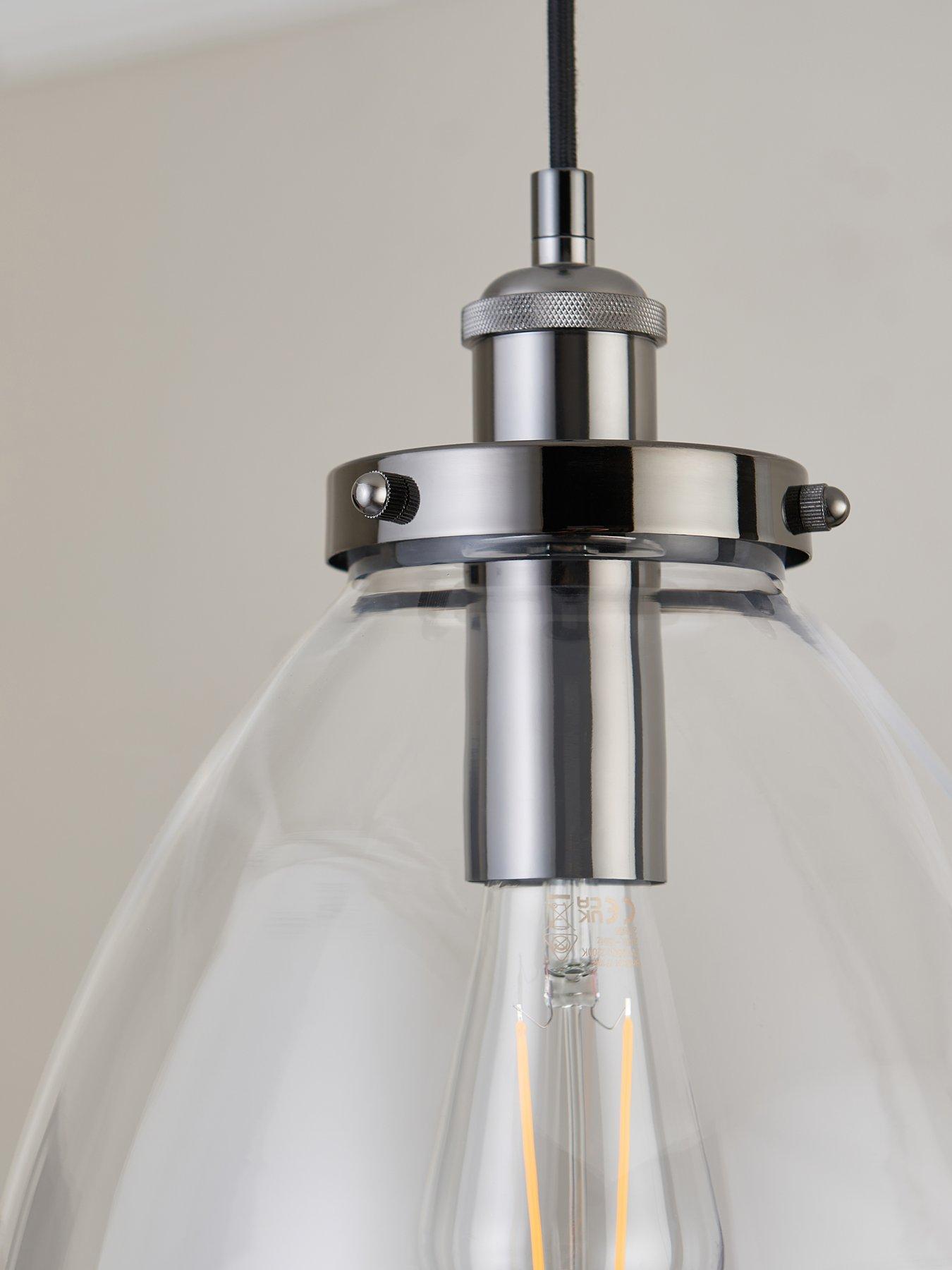 Image 5 of 6 of Very Home Jamey Pendant - Clear/Gunmetal